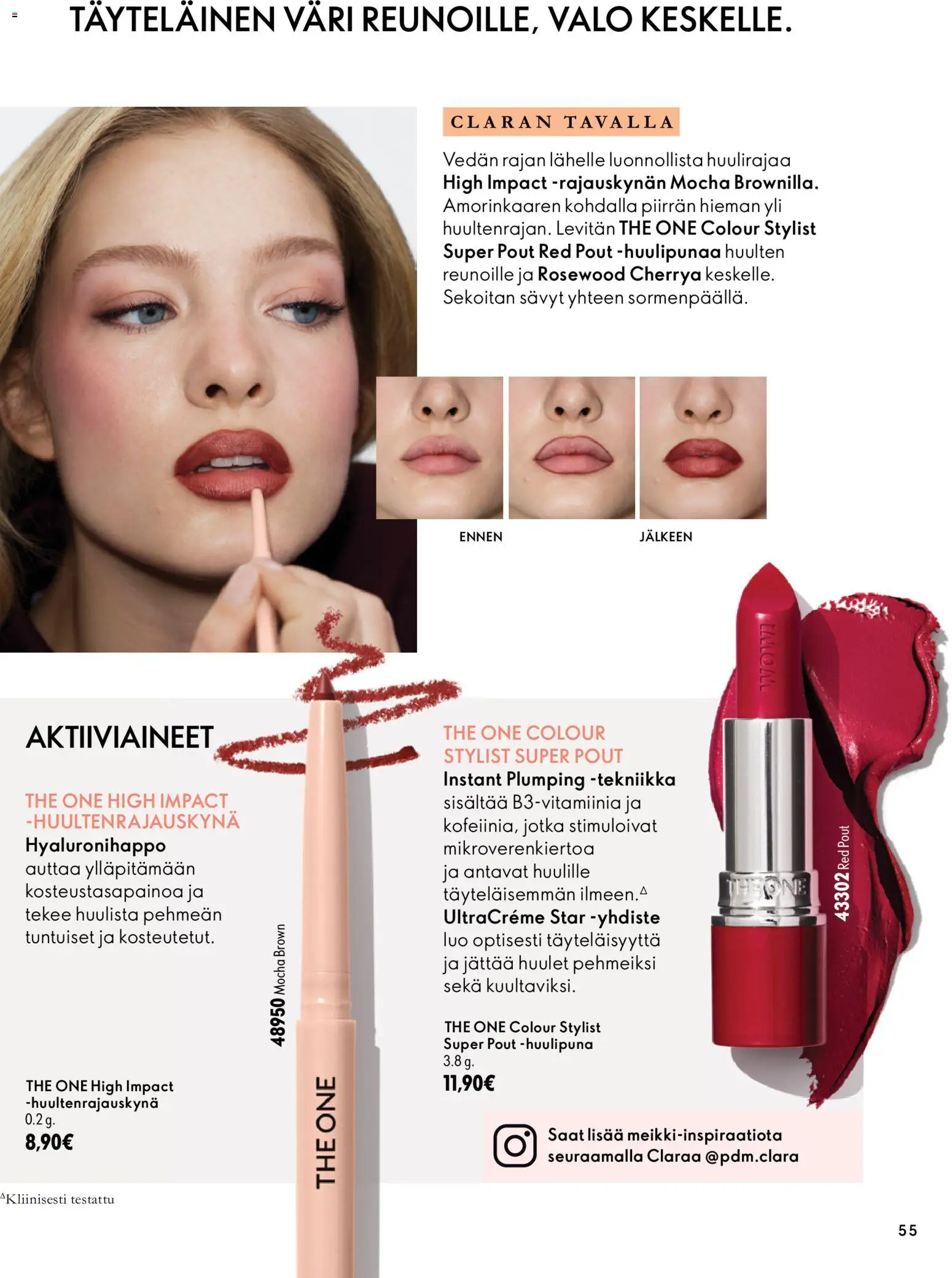 Oriflame tarjoukset – voimassa 18/11/2026 alkaen | Sivu: 55 | Tuotteet: Huulipuna