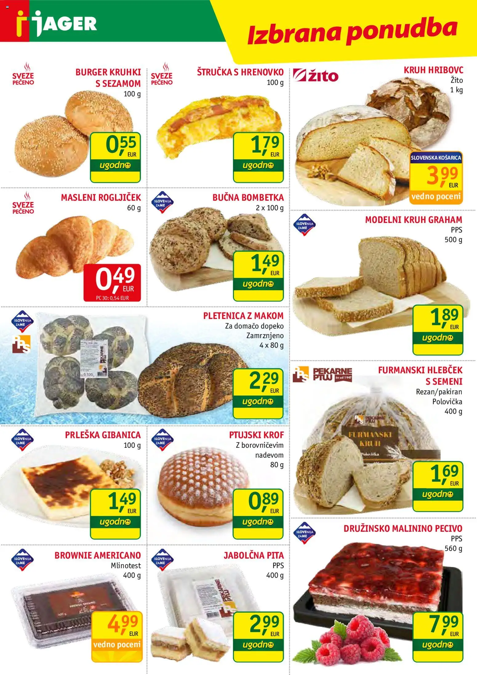 Novi Jager katalog ponudbe – veljaven od 03.06.2026 | Stran: 6 | Izdelki: Štručka, Pita, Kruh