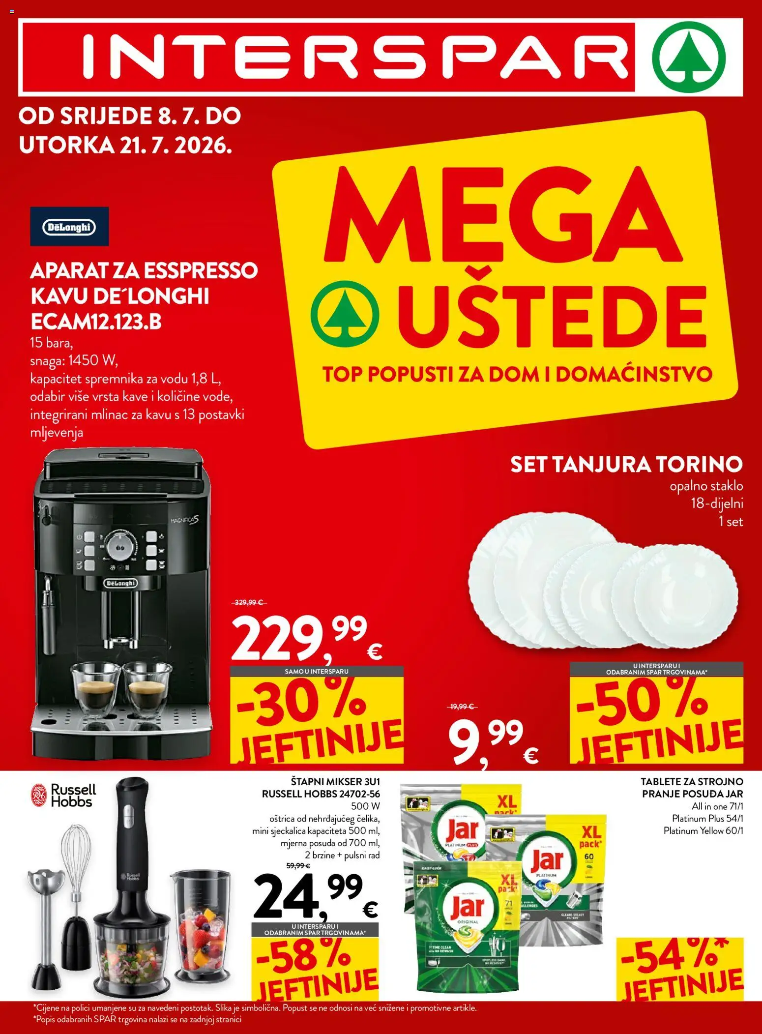 Interspar Mega Uštede novi od 08.07.2026 > prelistaj akcije catalogue cover