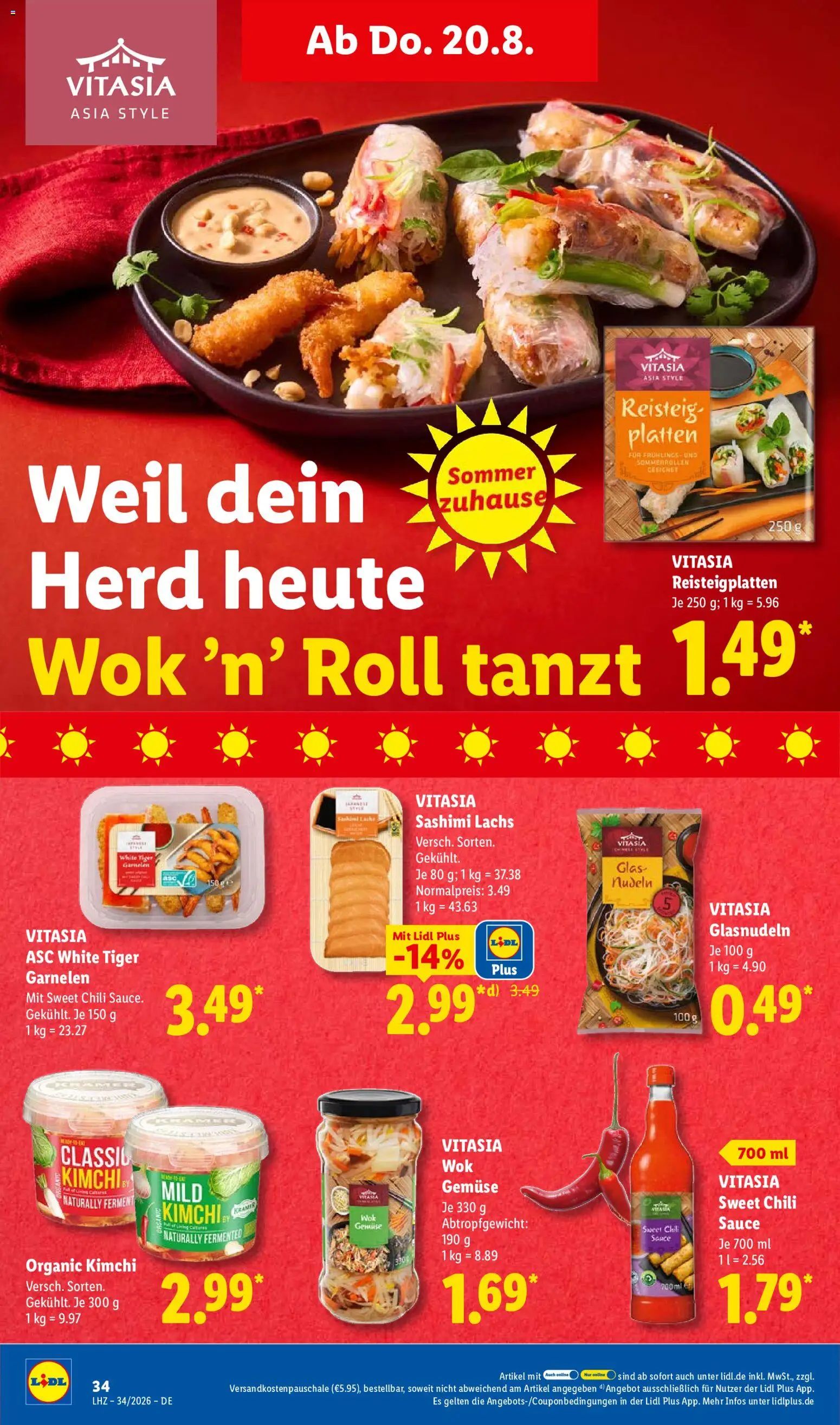 Lidl Německo leták od 17.08.2026 | Strana: 56 | Produkty: Tiger, Kimchi