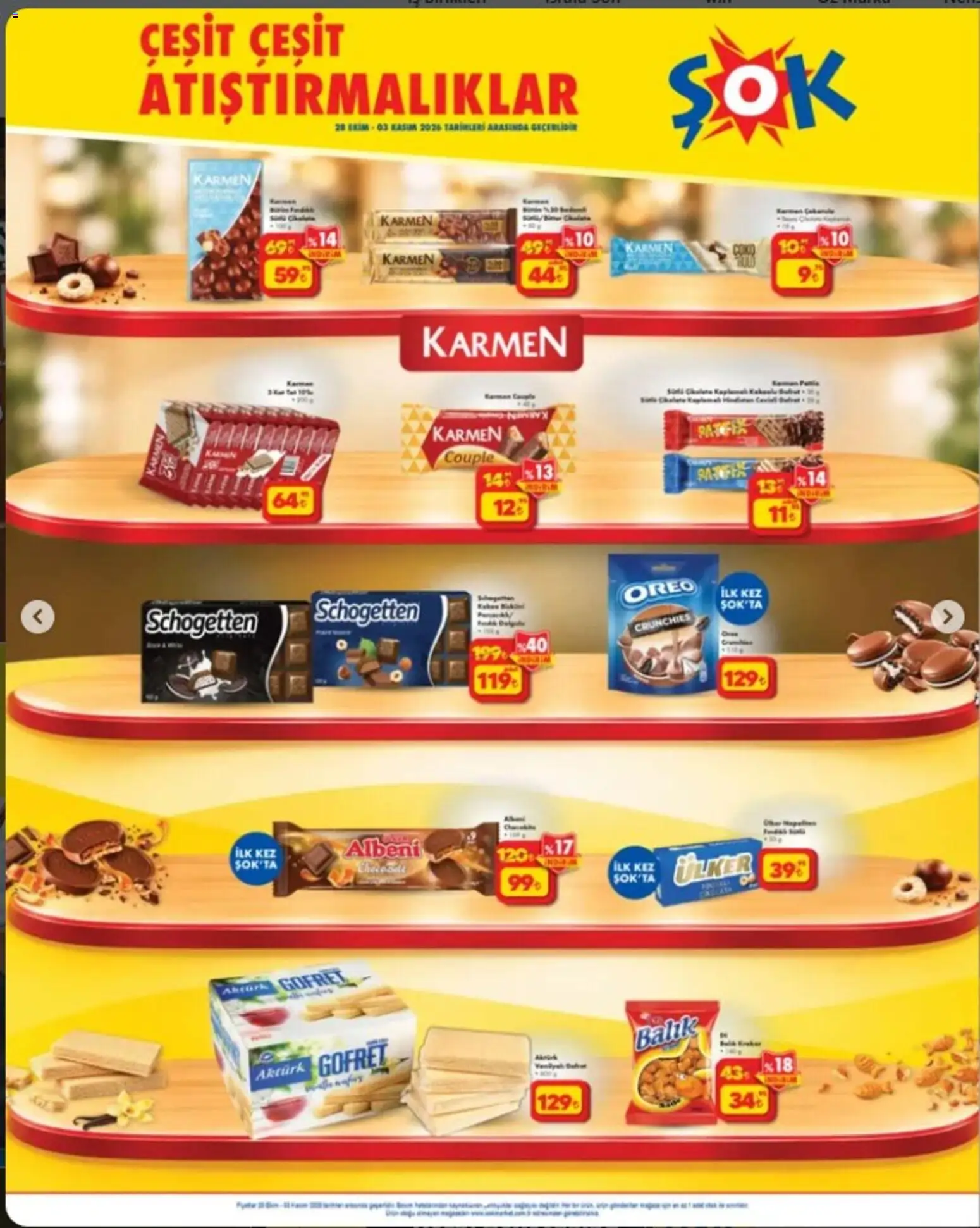 Şok Market Katalog - 28 Ekim 2026 tarihinden itibaren geçerlidir | Sayfa: 2 | Ürünler: Gofret, Balık