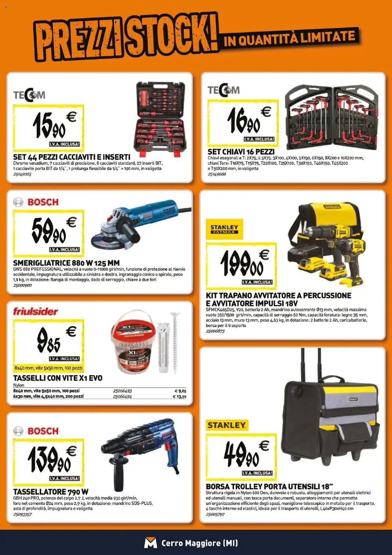 Nuovo Tecnomat catalogo dal 29/10/2026 > offerte anteprima 🛍️ | Pagina: 20 | Prodotti: Porta, Trolley, Batteria, Cemento