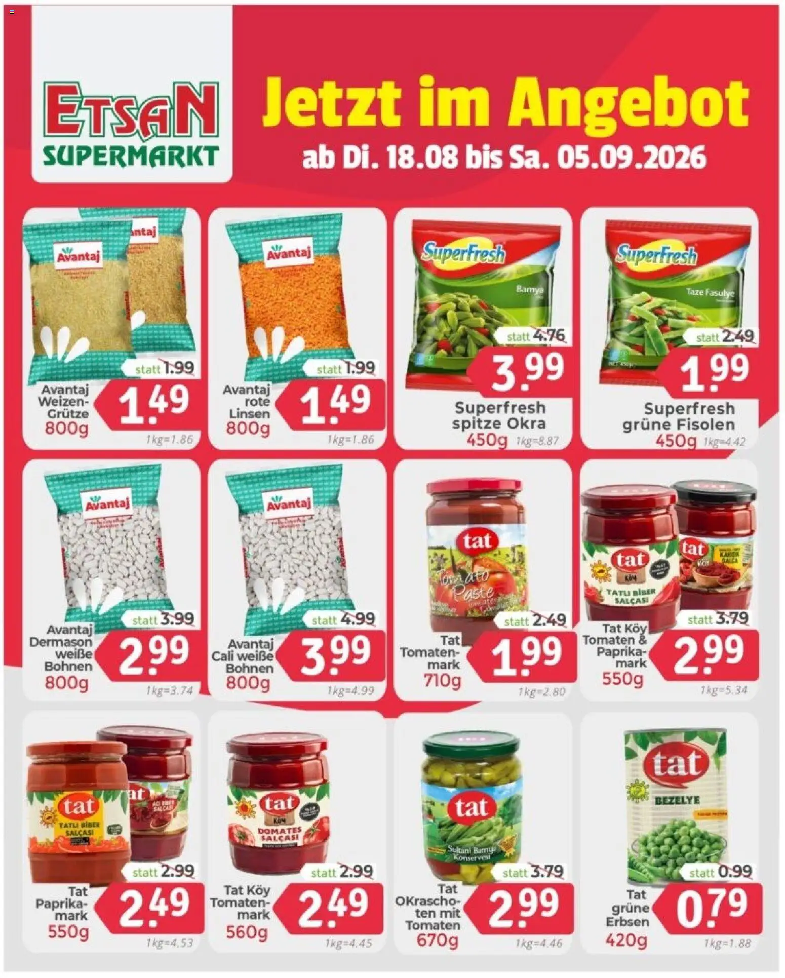 ETSANObst und Gemüse gültig ab 21.08.2026 | Seite: 6 | Produkte: Erbsen, Tomaten