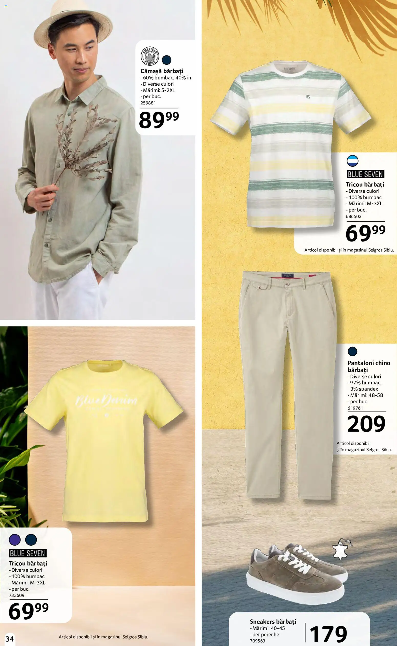 Noul catalog Selgros – valabil de la 15.05.2026 | Pagină: 34 | Produse: Tricou, Pantaloni
