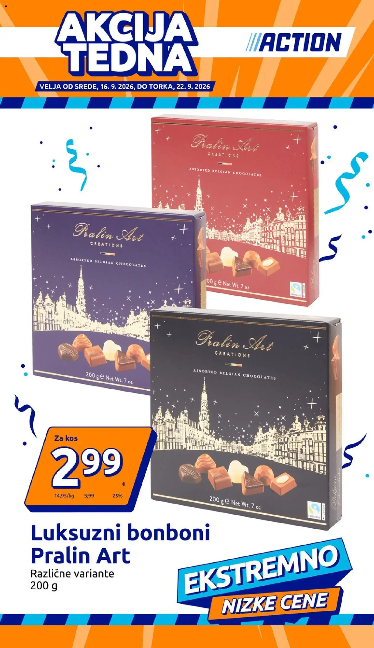 Novi Action katalog ponudbe – veljaven od 16.09.2026 | Stran: 1 | Izdelki: Bonboni, Kos