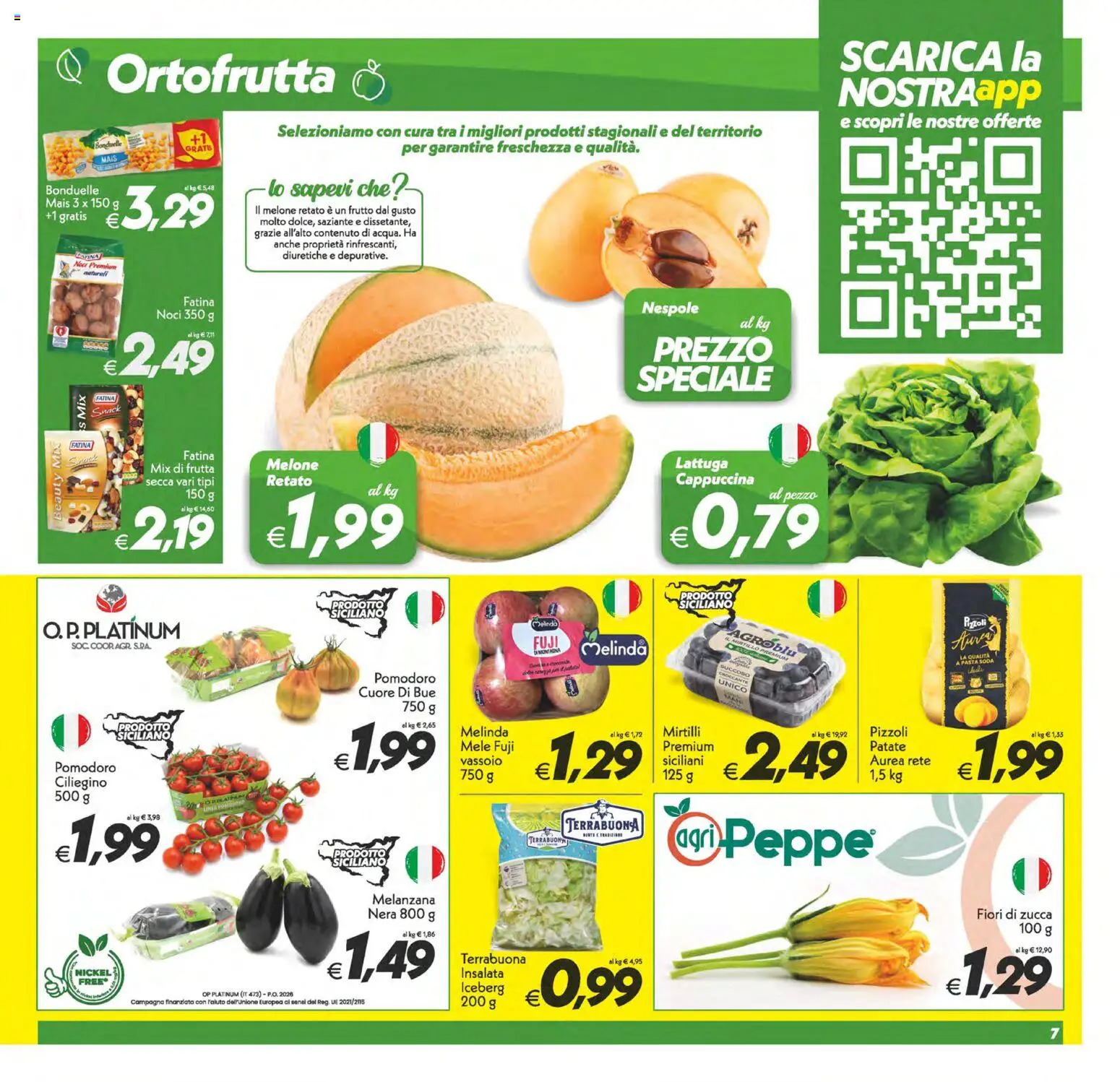 Volantino SuperConveniente del 19.05.2026 | Pagina: 7 | Prodotti: Insalata, Melanzana, Melone, Mirtilli