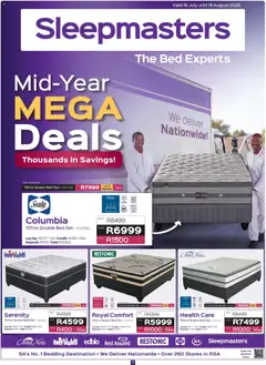 Sleepmasters specials catalogue – valid from 16/07/2026