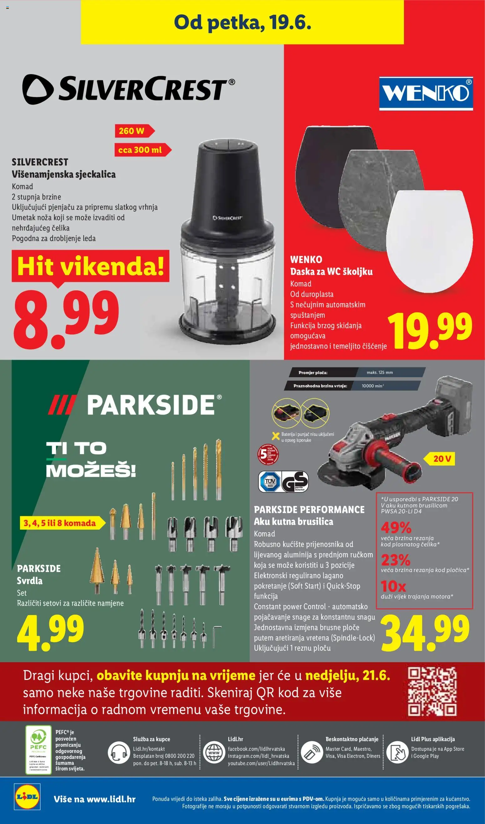 Lidl katalog | vrijedi od 15.06.2026 | Stranica: 64 | Proizvodi: Brusilica, Baterija, Kutna brusilica, Parkside