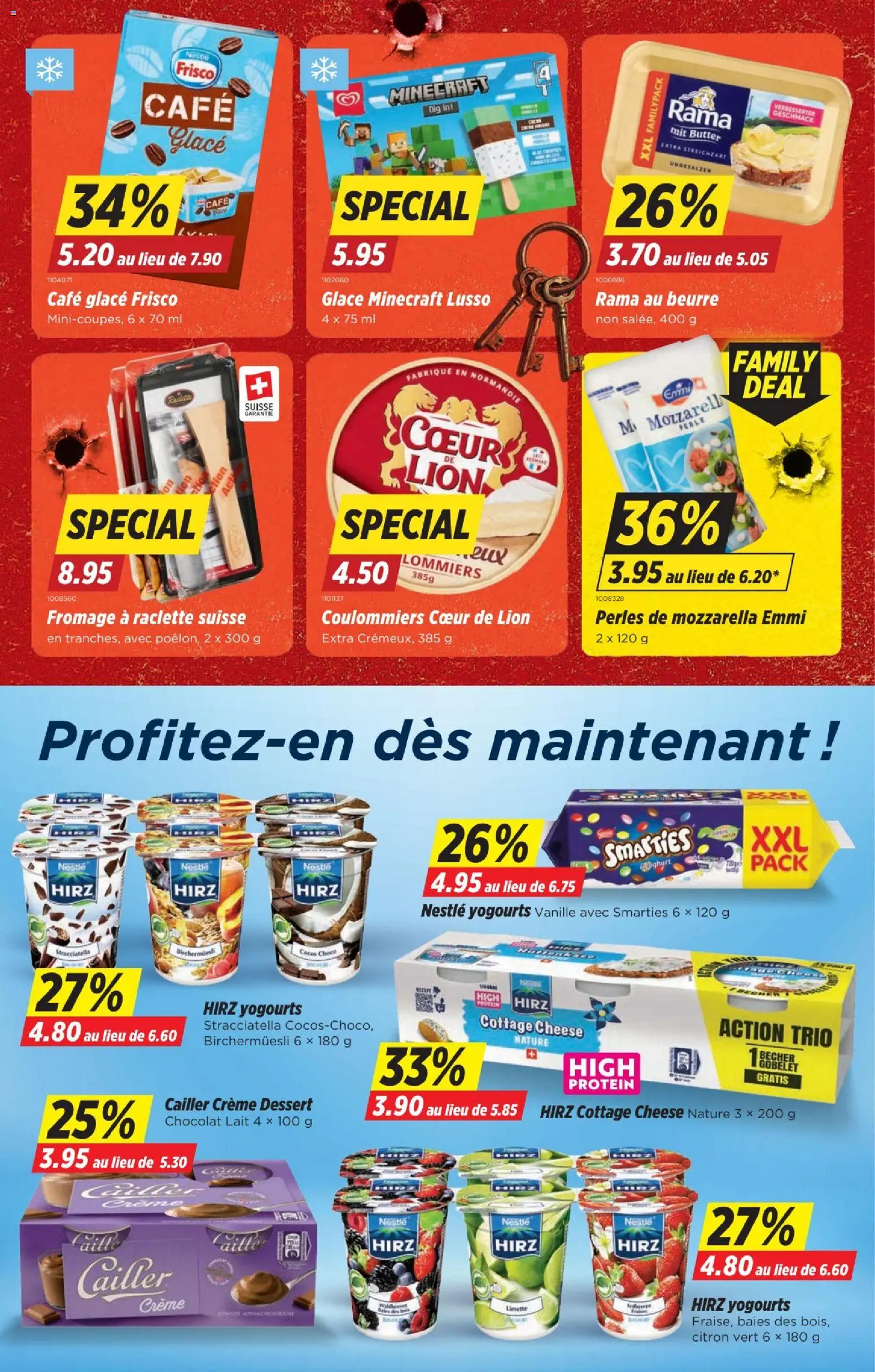 Denner aktionen FR – gültig ab 16.07.2026 | Seite: 3 | Produkte: Glace, Butter, Raclette, Creme