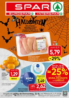 Spar Flugblatt ab 22.10.2026 gültig