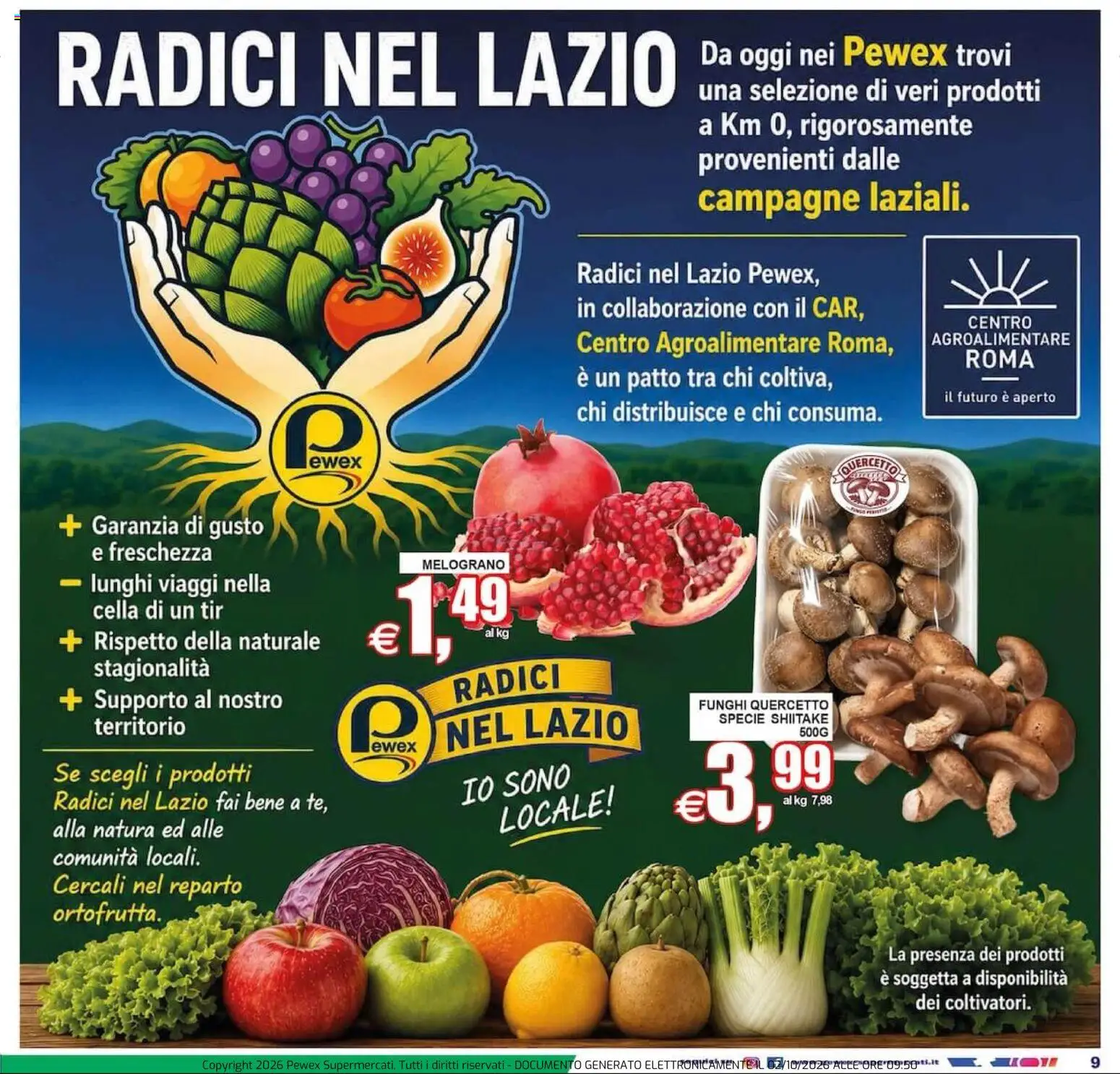 Volantino Pewex del 02/10/2026 | Pagina: 9 | Prodotti: Funghi, Melograno