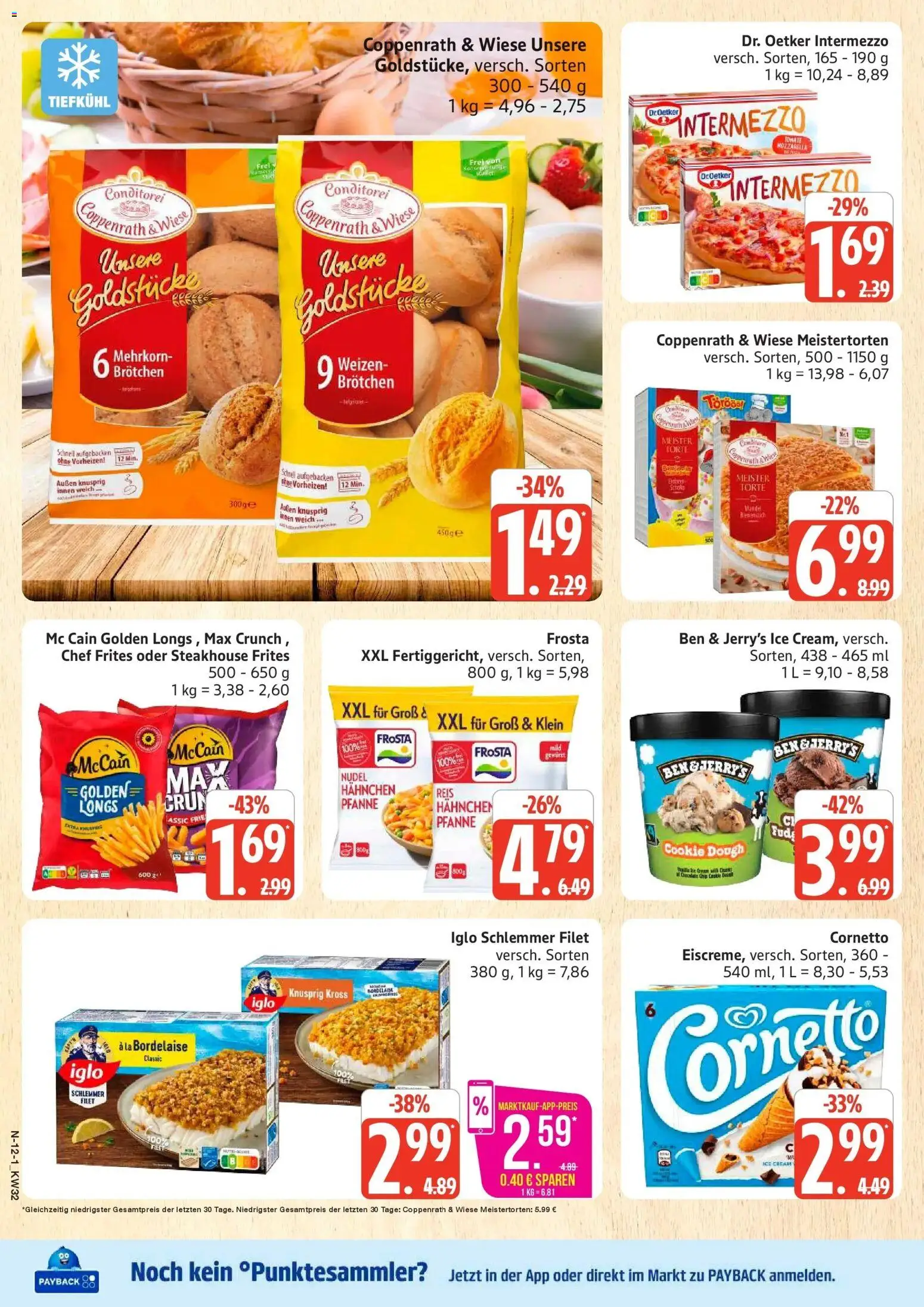 Marktkauf Prospekt Buxtehude (ab 03.08.2026) » Angebote online | Seite: 12 | Produkte: Hahnchen, Iglo, Ben & Jerry's, Reis