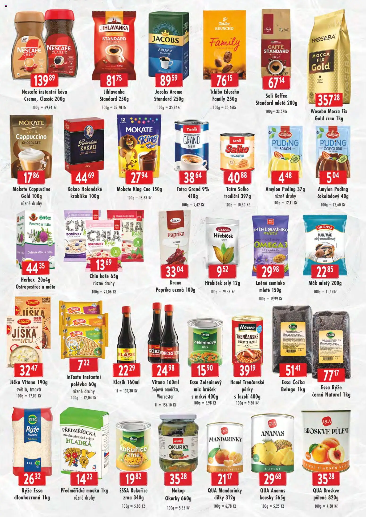 Astur & Qanto leták - cash&carry Jeseník, Krnov od 16.09.2026 | Strana: 4 | Produkty: Okurky, Puding, Brusinky, Kakao