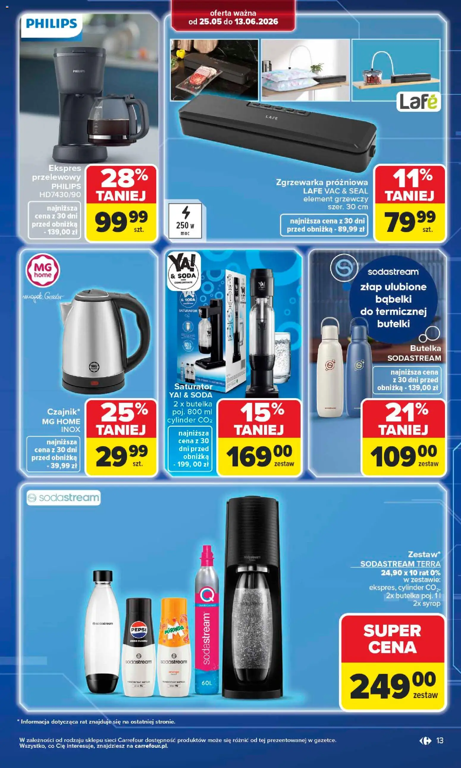 Carrefour gazetka - Multimedia od 25.05.2026 | Strona: 13 | Produkty: Syrop, Pepsi, Sodastream