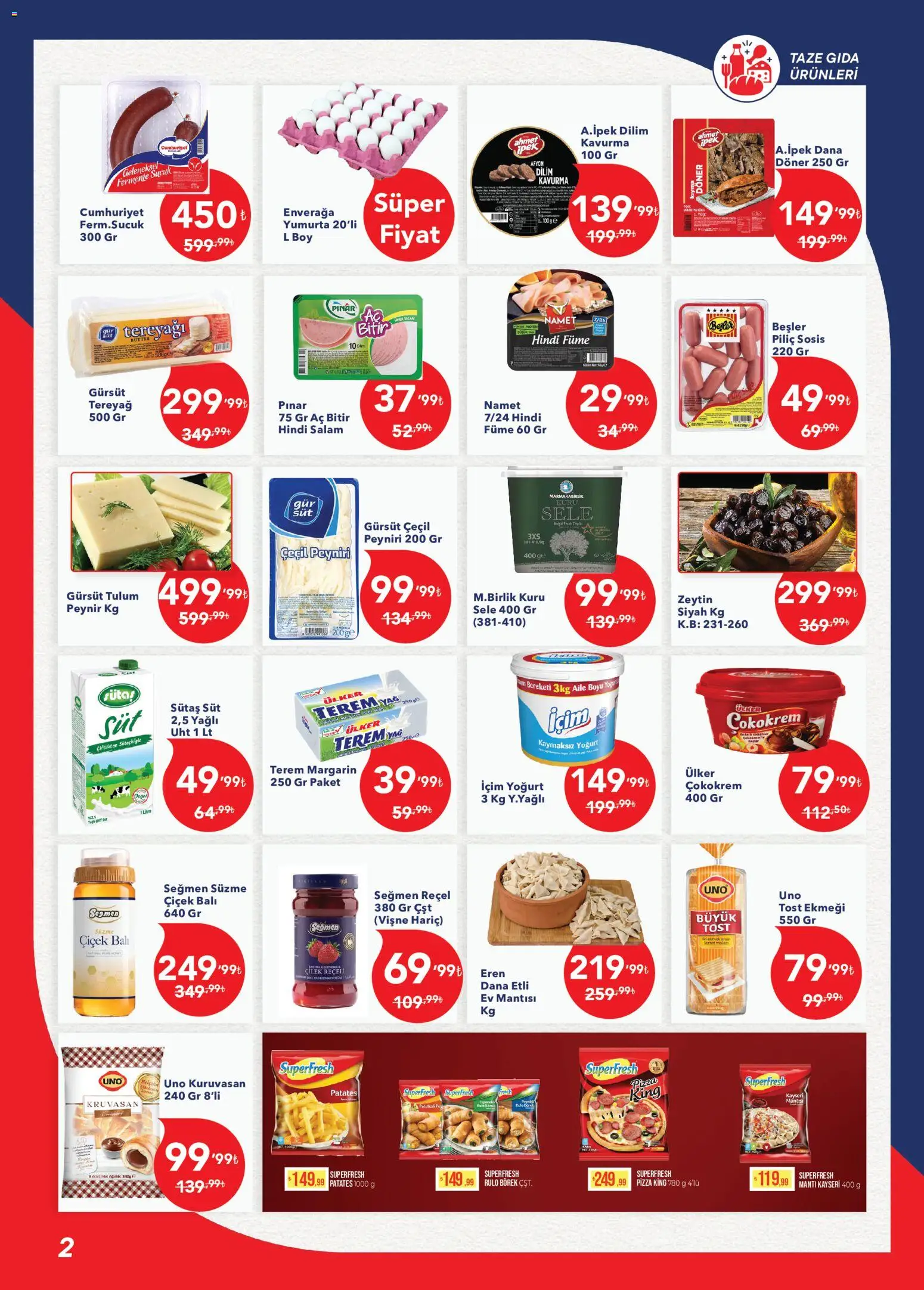 Kim Market Katalog - Ege Insert - 02.05.2026 tarihinden itibaren geçerlidir | Sayfa: 2 | Ürünler: Salam, Pizza, Çilek, Sosis