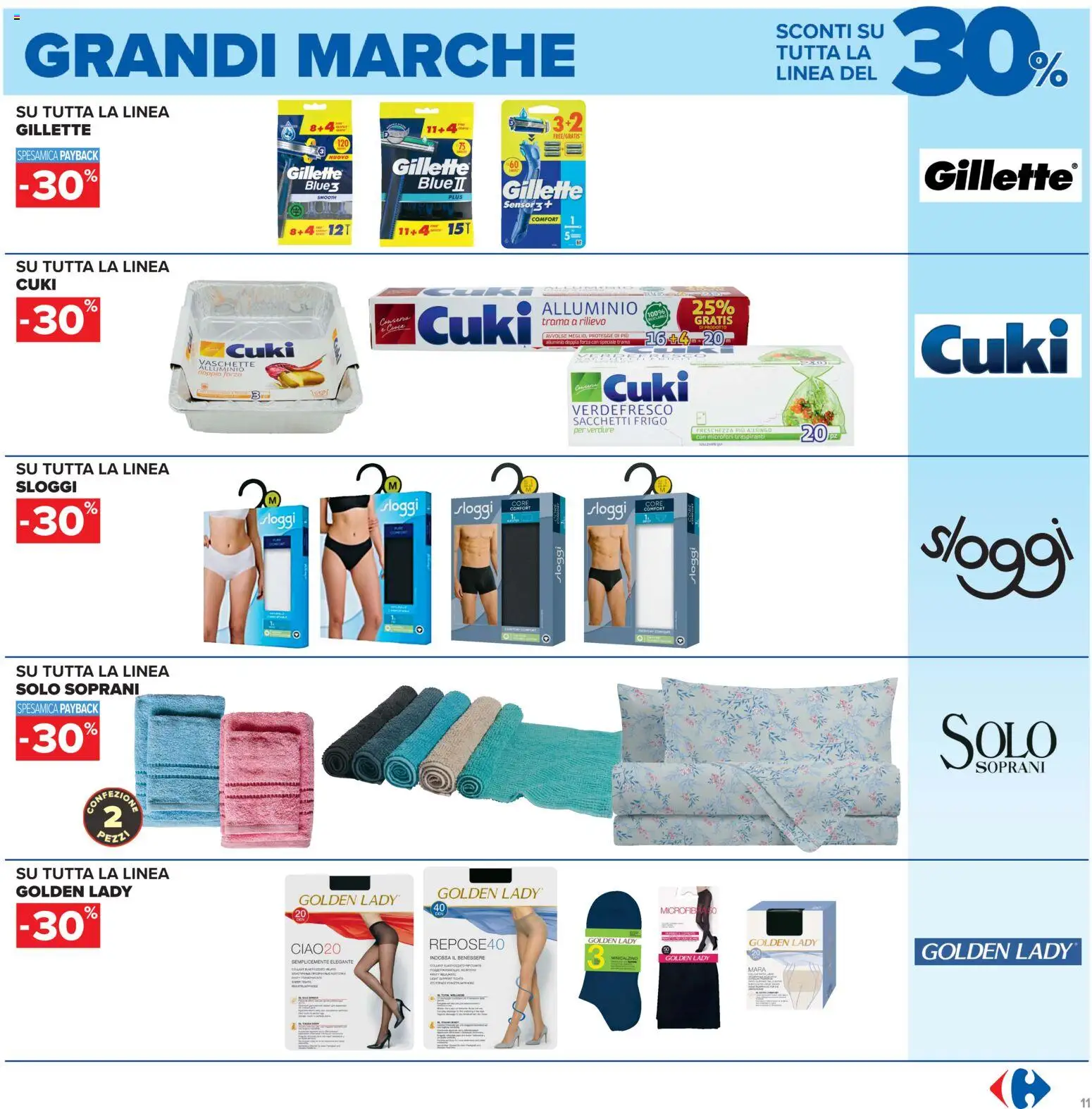 Volantino Carrefour del 15/09/2026 | Pagina: 11 | Prodotti: Verdure, Collant, Alluminio, Vaschette