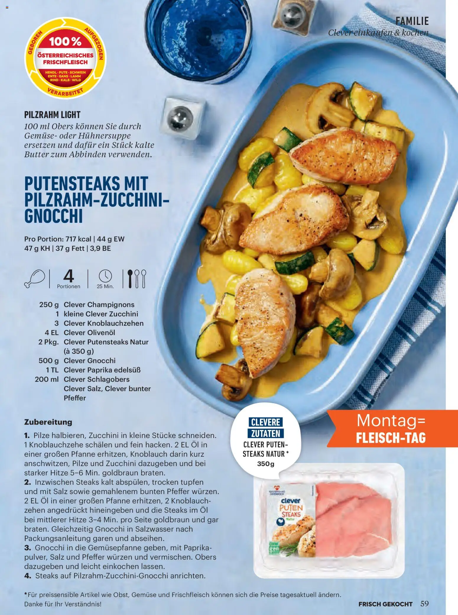 Billa AT akciós ujság - amely érvényes a következő dátumtól: 2026.10.01. | Oldal: 59 | Termékek: Paprika, Gnocchi