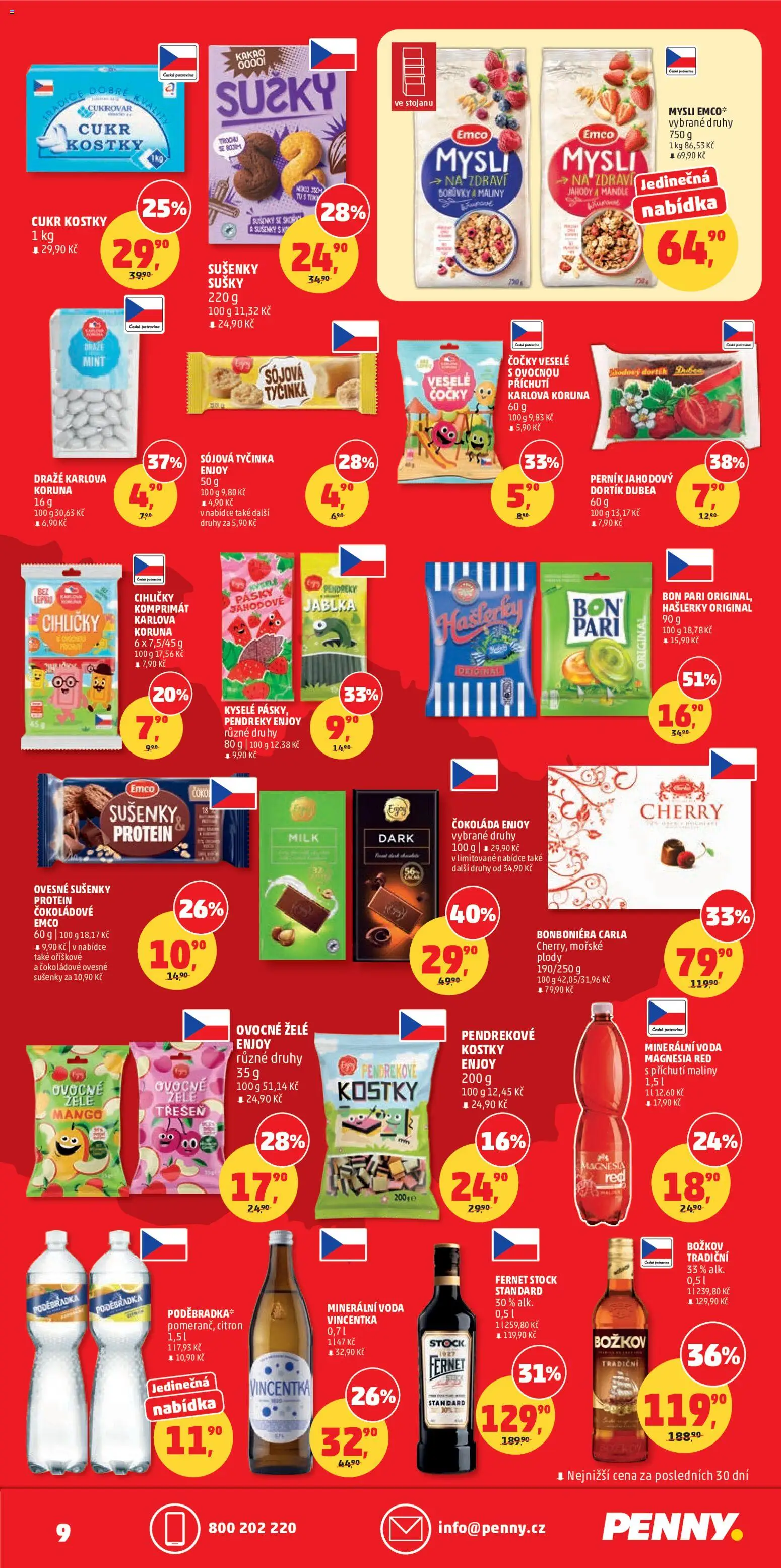 Penny Market leták od 22.07.2026 | Strana: 9 | Produkty: Bonboniéra, Perník, Mandle, Mysli