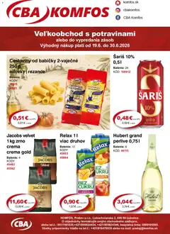 CBA Komfos leták platný od 19.06.2026