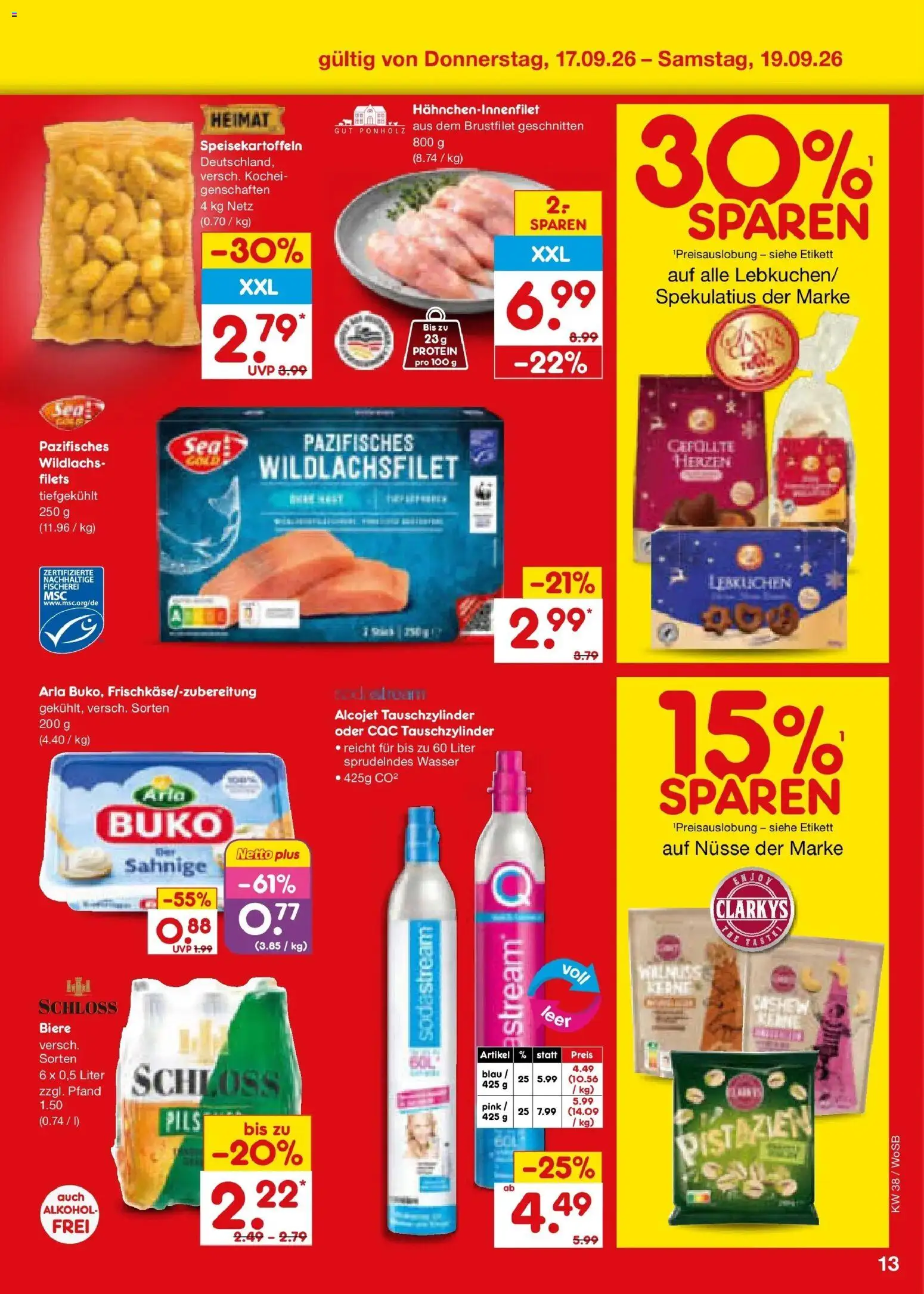 Netto Marken-Discount Prospekt Ludwigshafen-Edigheim – gültig ab 14.09.2026 | Seite: 47 | Produkte: Walnüsse, Pils, Wasser, Alkohol
