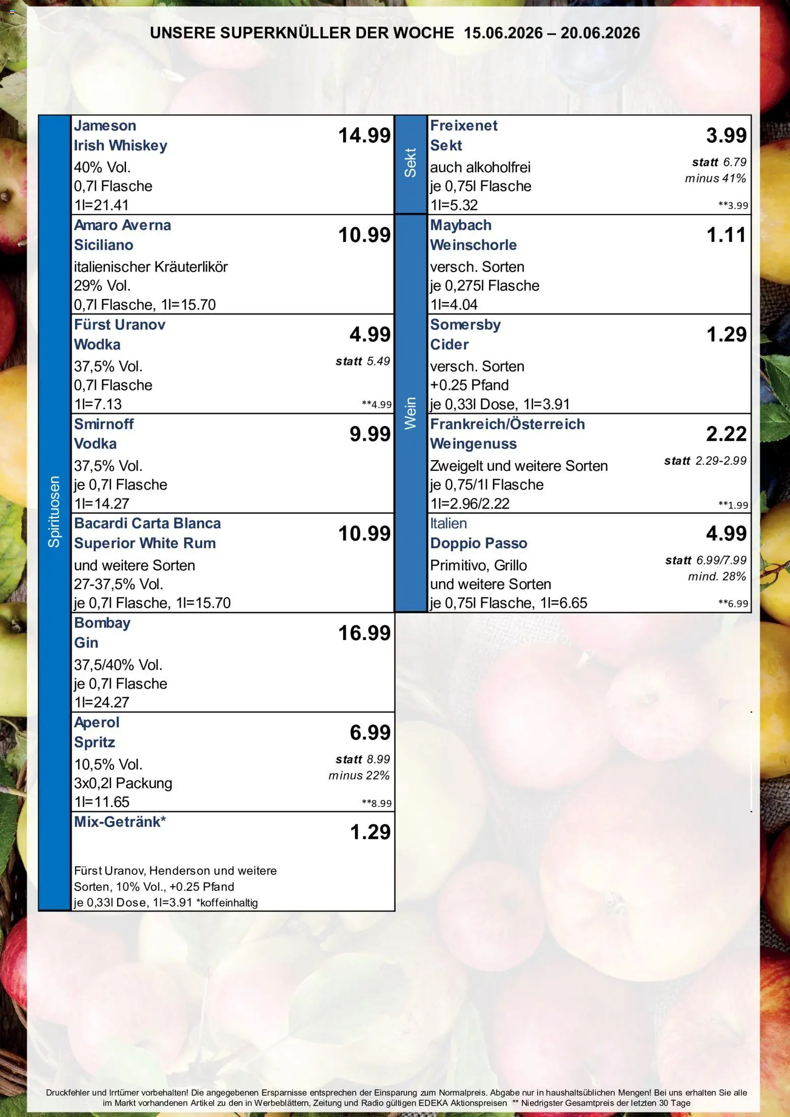 Simmel Bayern – gültig ab 15.06.2026 | Seite: 4 | Produkte: Doppio Passo, Smirnoff, Vodka, Radio