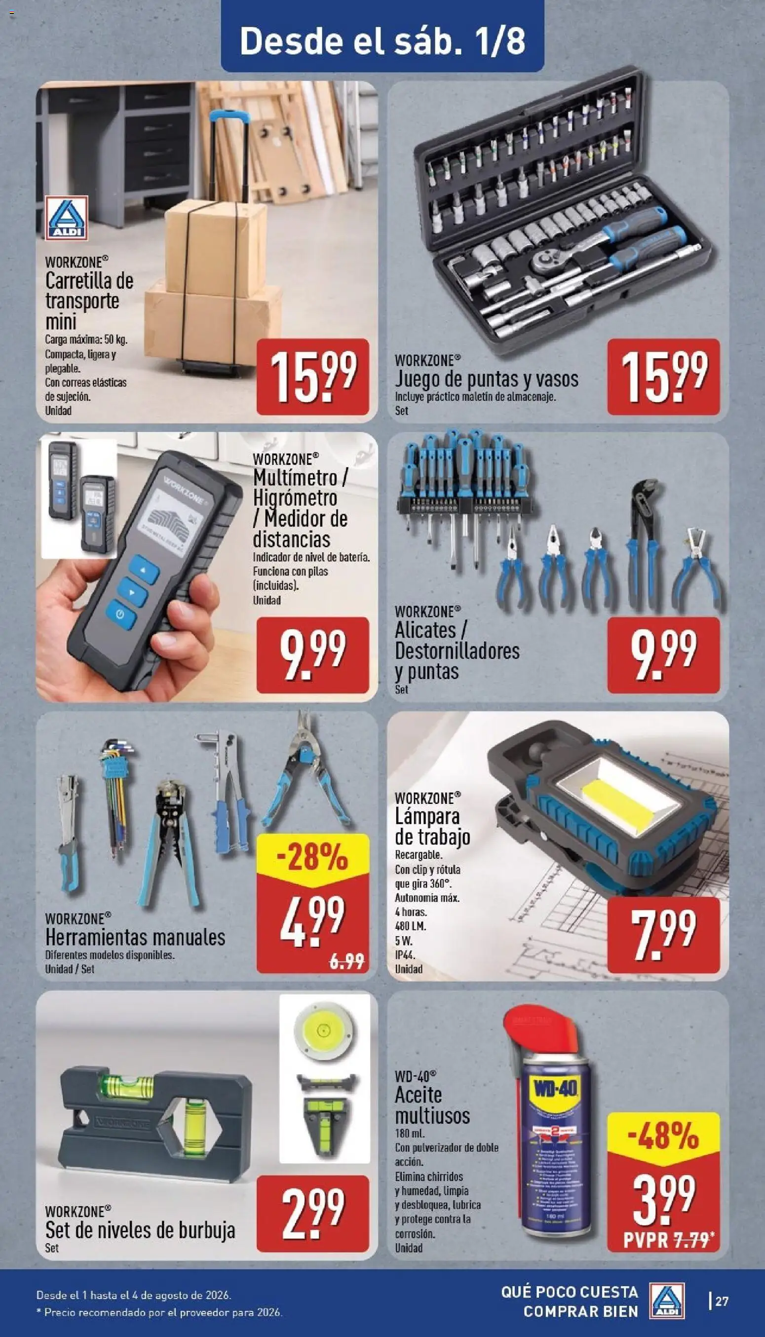 Aldi folleto Canarias │ válido desde el 27/07/2026 | Página: 27 | Productos: Aceite, Vasos, Κάππαρη, Lámpara