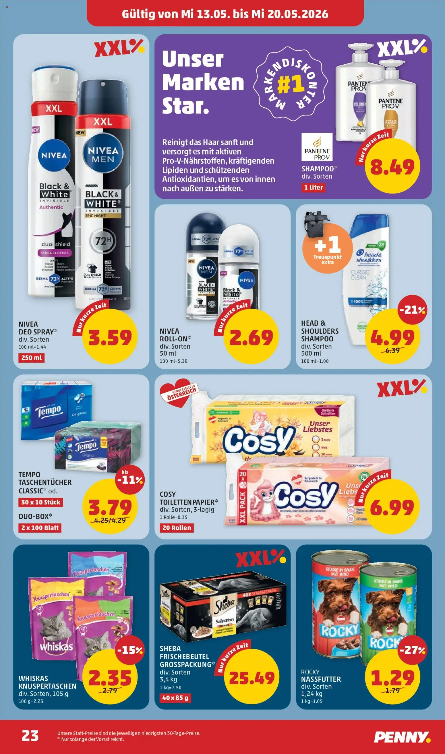 Penny Markt Flugblatt gültig ab 13.05.2026 | Seite: 23 | Produkte: Rock, Shampoo