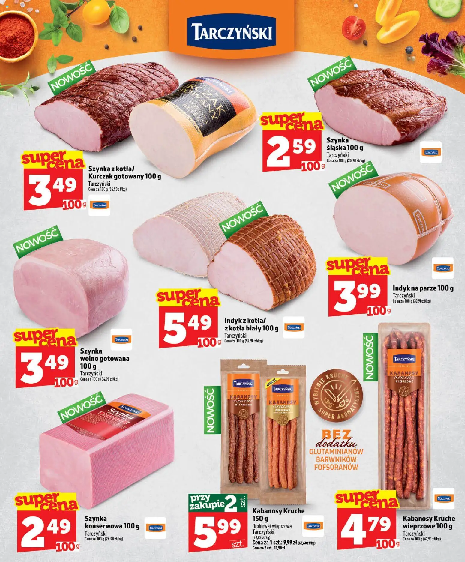 Topaz gazetka od 24.09.2026 | Strona: 6 | Produkty: Indyk, Kabanosy, Szynka, Szynka wolno gotowana