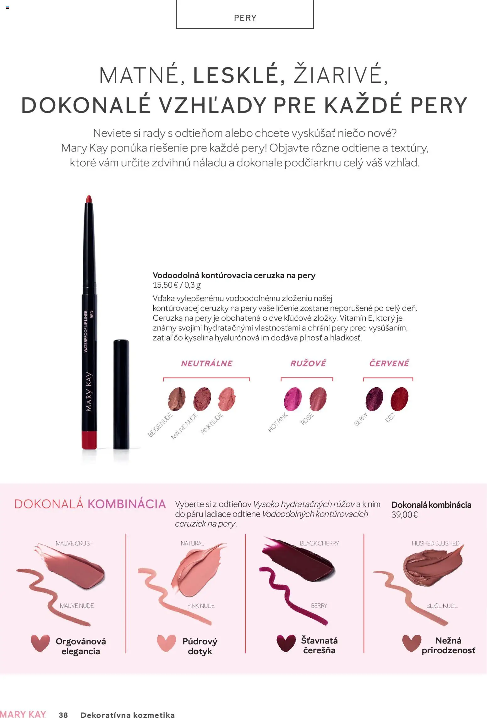 Nové Mary Kay akcie – leták je platný od 30.06.2026 | Strana: 38 | Produkty: Ceruzka
