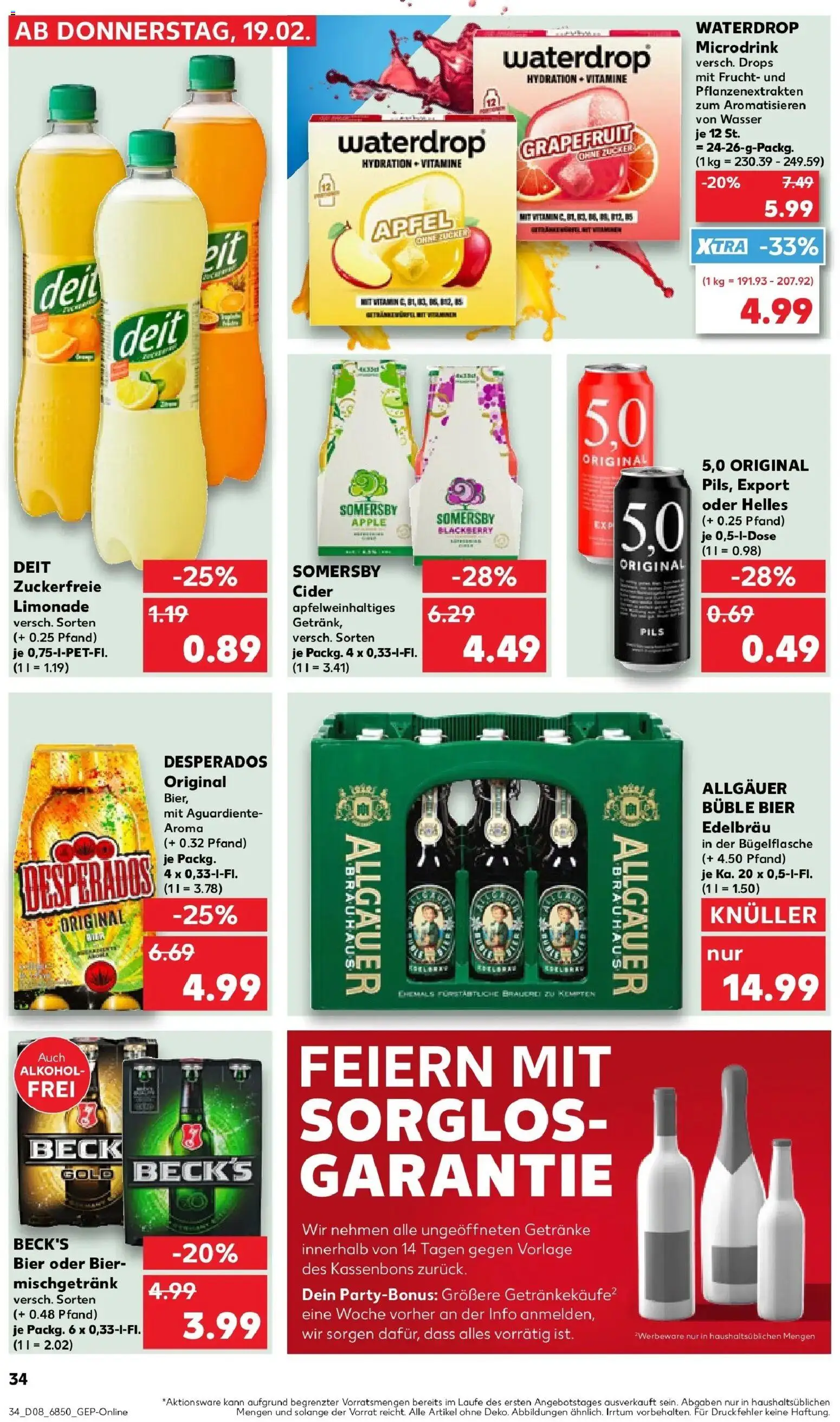 Kaufland prospekt Calw	 – gültig ab 19.02.2026 | Seite: 42 | Produkte: Pils, Limonade, Grapefruit, Desperados