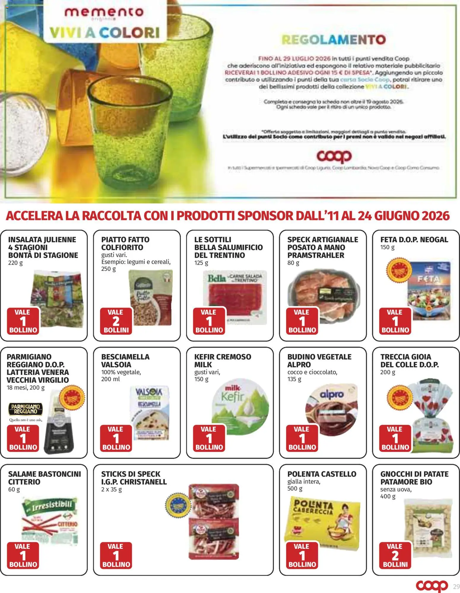 Volantino COOP del 11.06.2026 | Pagina: 29 | Prodotti: Salame, Piatto, Parmigiano reggiano, Parmigiano