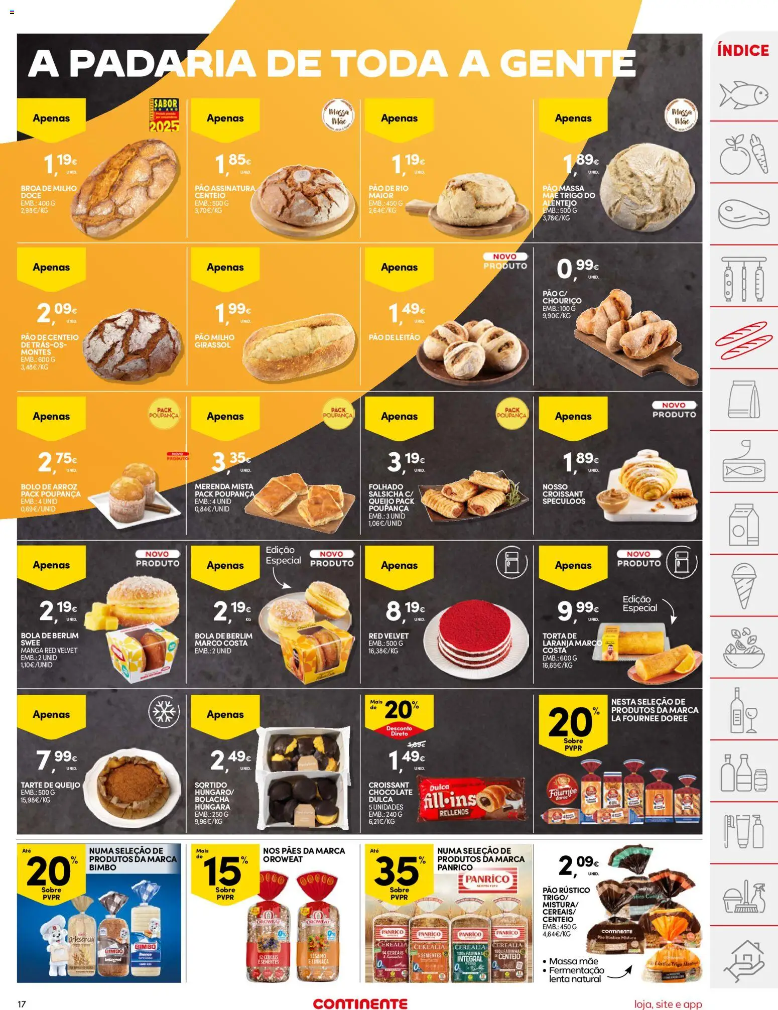 Continente folheto │ válido de 19.05.2026 | Página: 17 | Produtos: Salsicha, Pão, Torta, Milho