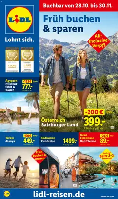 Lidl Reisen Prospekt ab 28.10.2026 gültig