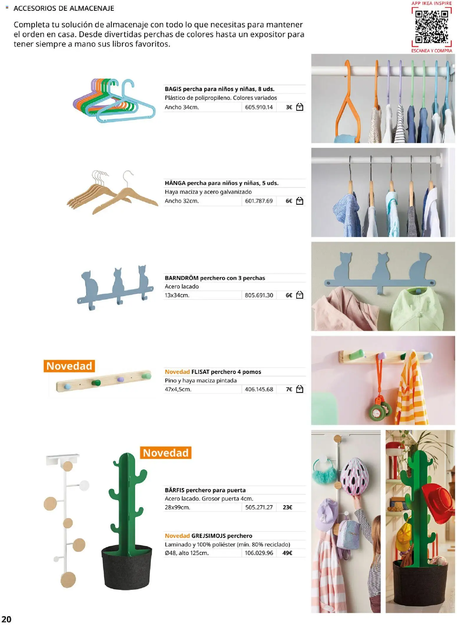 Catálogo IKEA Almacenaje infantil │ válido desde el 01/02/2026 | Página: 20 | Productos: Perchero, Libros, Percha, Almacenaje