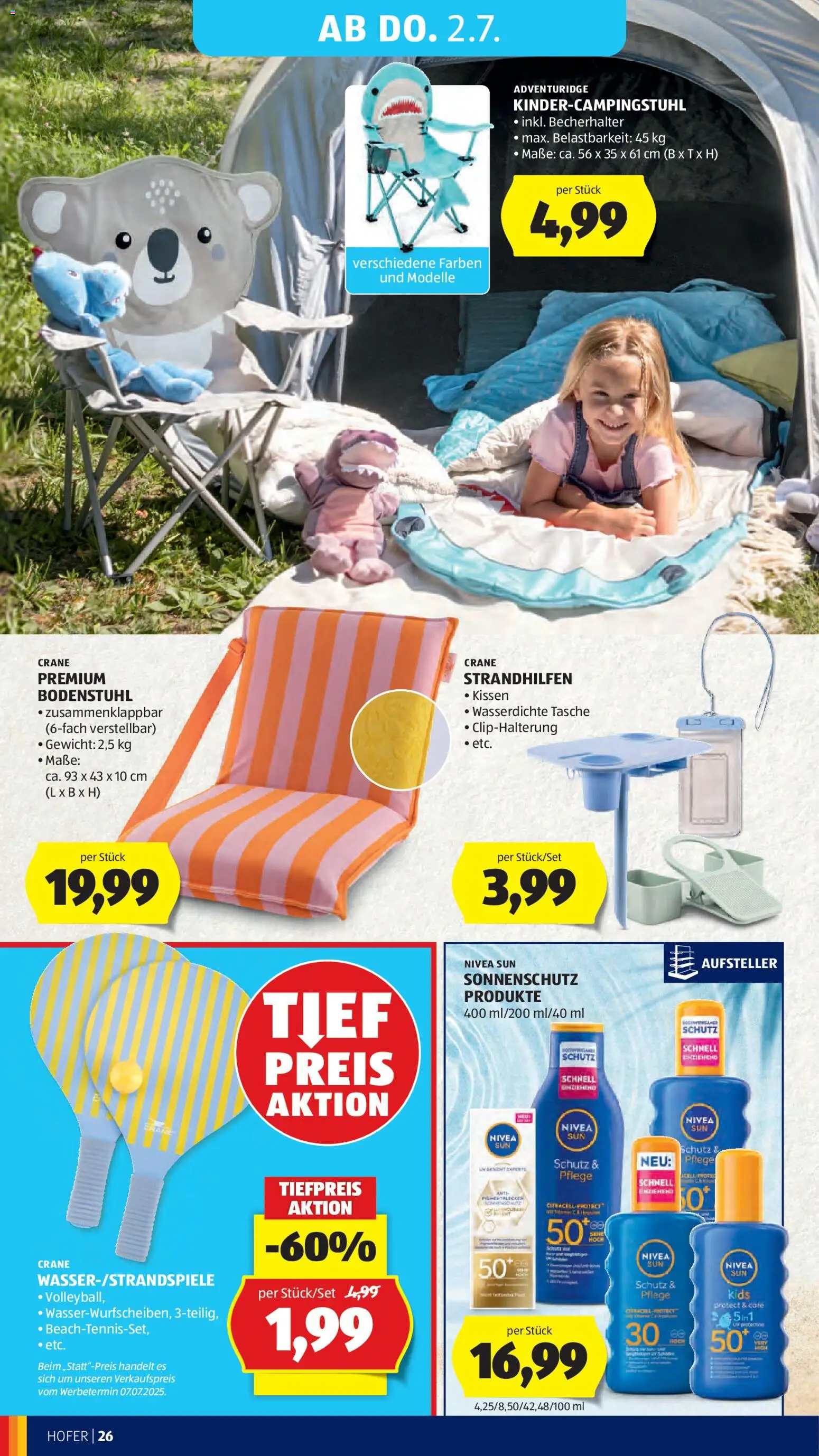 Hofer Flugblatt gültig ab 26.06.2026 | Seite: 31 | Produkte: Tasche, Gewicht, Kissen