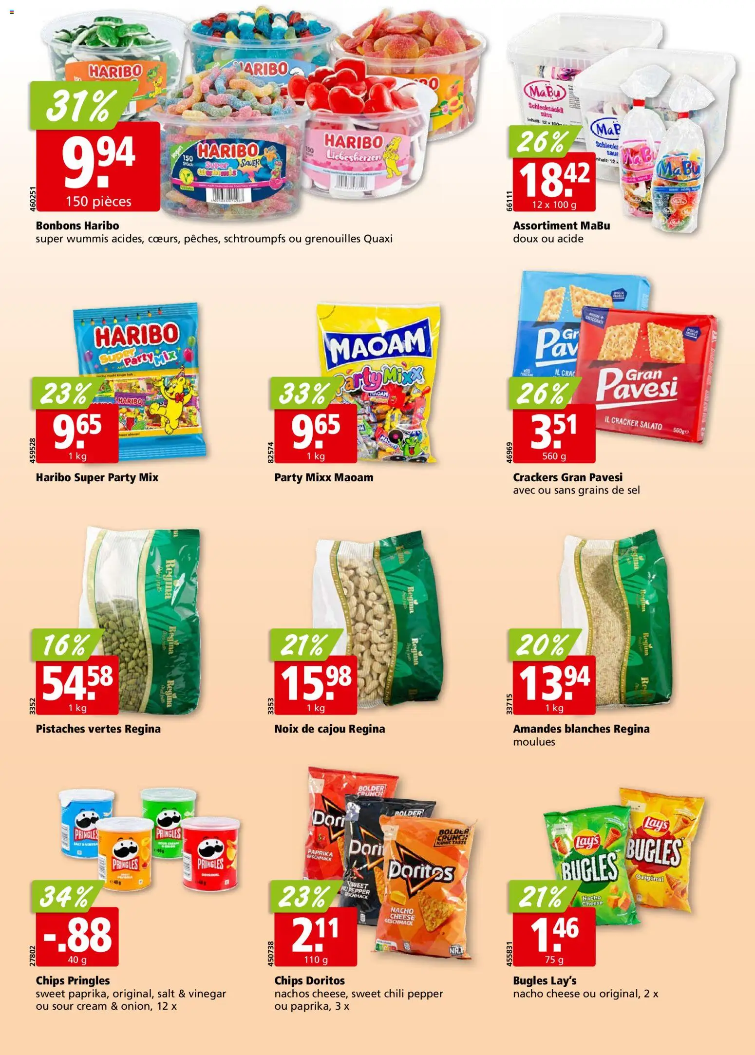 Aligro aktionen Chavannes, Matran, Genève, Sion – gültig ab 03.08.2026 | Seite: 20 | Produkte: Nachos, SUP, Chili, Chips