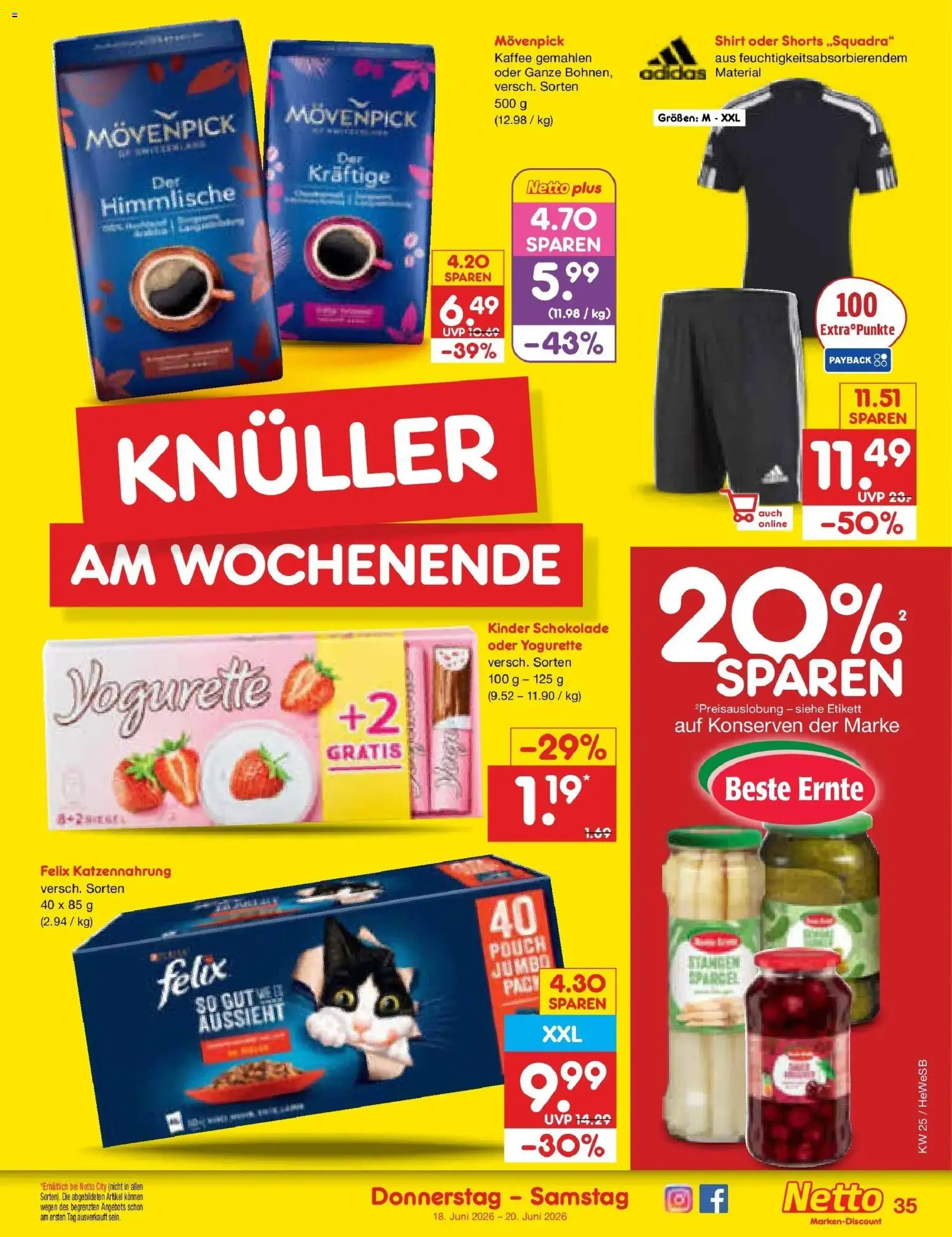 Netto Marken-Discount Prospekt Hamburg – gültig ab 15.06.2026 | Seite: 47 | Produkte: Shirt, Kinder schokolade, Yogurette, Schokolade