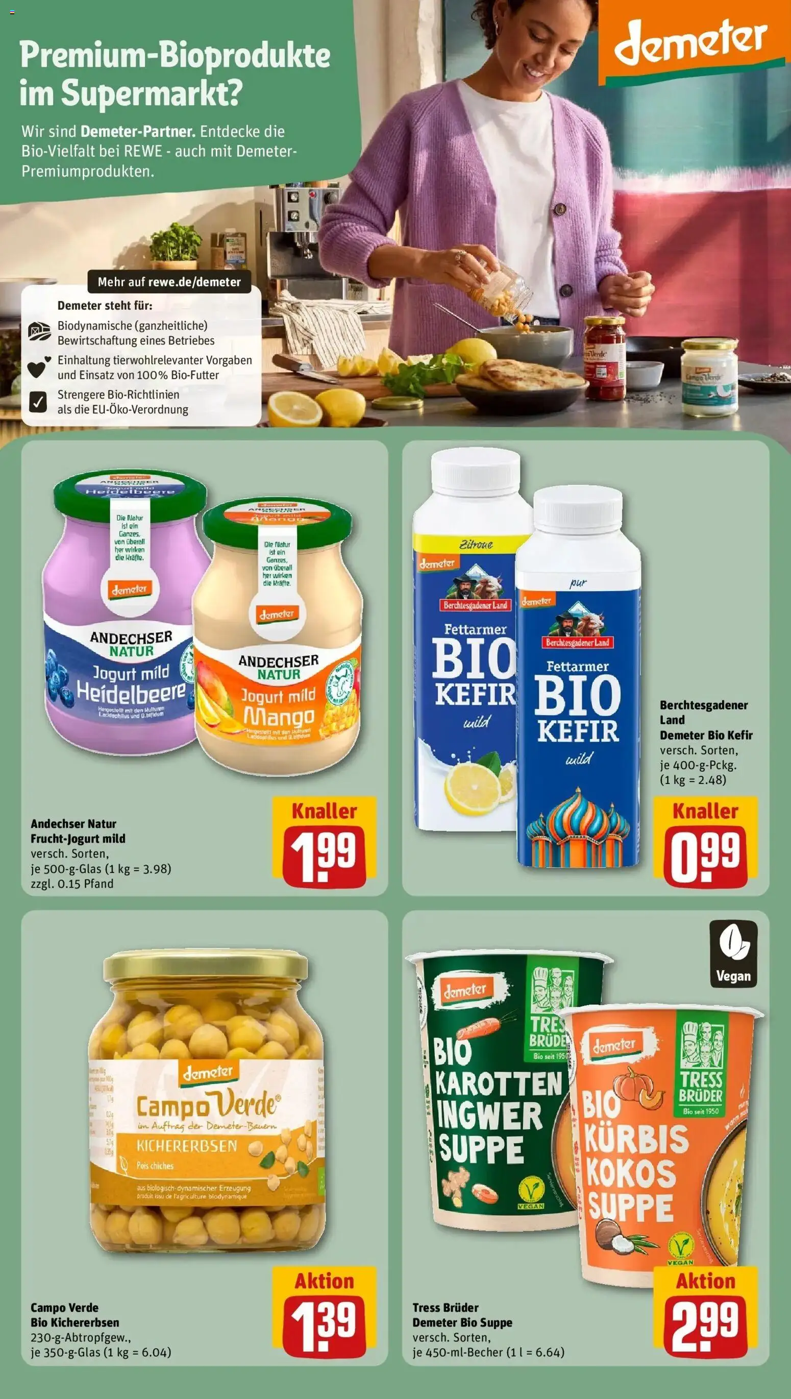 REWE Prospekt ab 10.08.2026 zum Blättern » Angebote | Seite: 22 | Produkte: Kefir, Zitrone, Mango, Kürbis