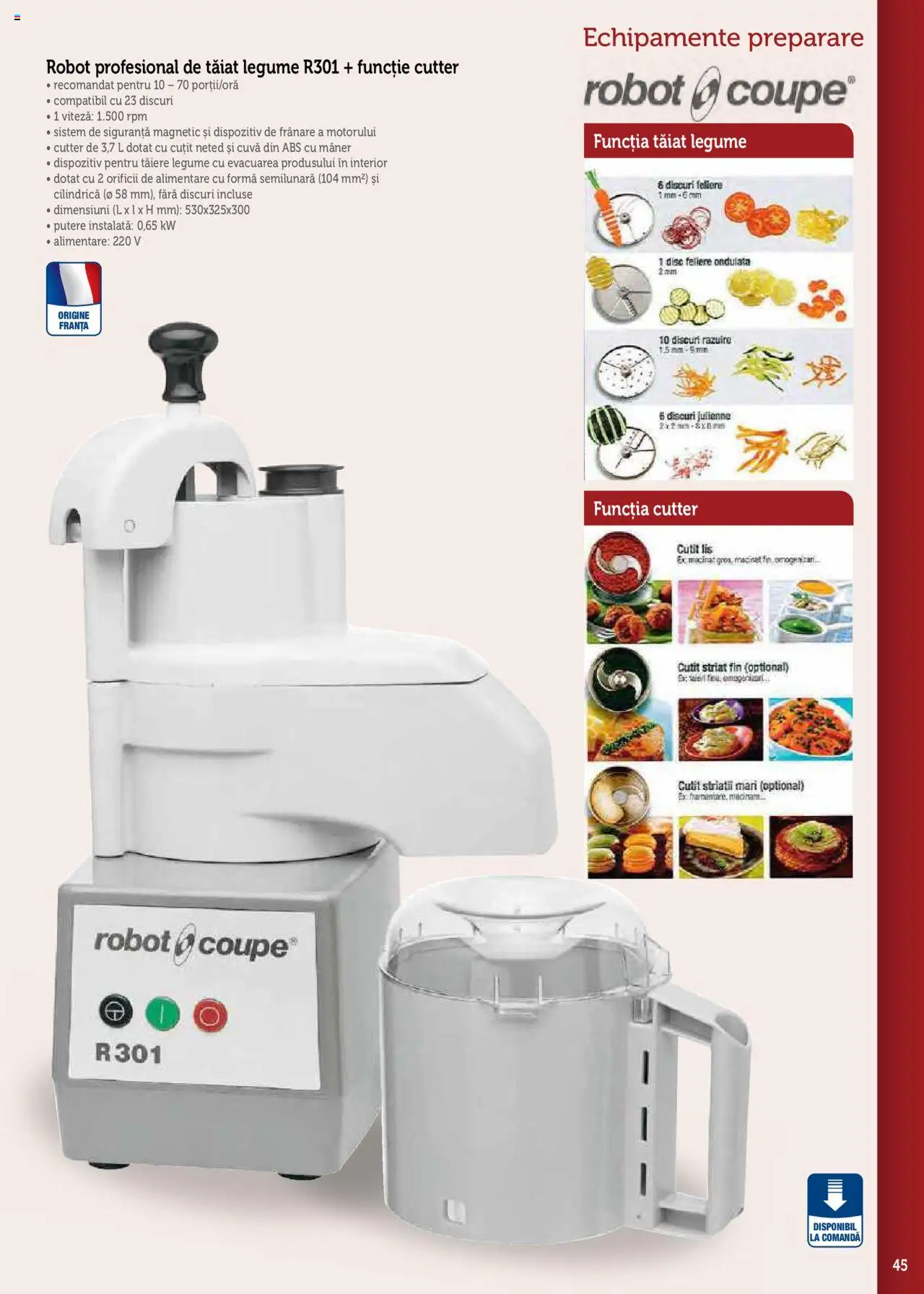 Noul catalog Metro – valabil de la 17.09.2025 | Pagină: 45 | Produse: Disc, Cutter, Cuțit, Legume