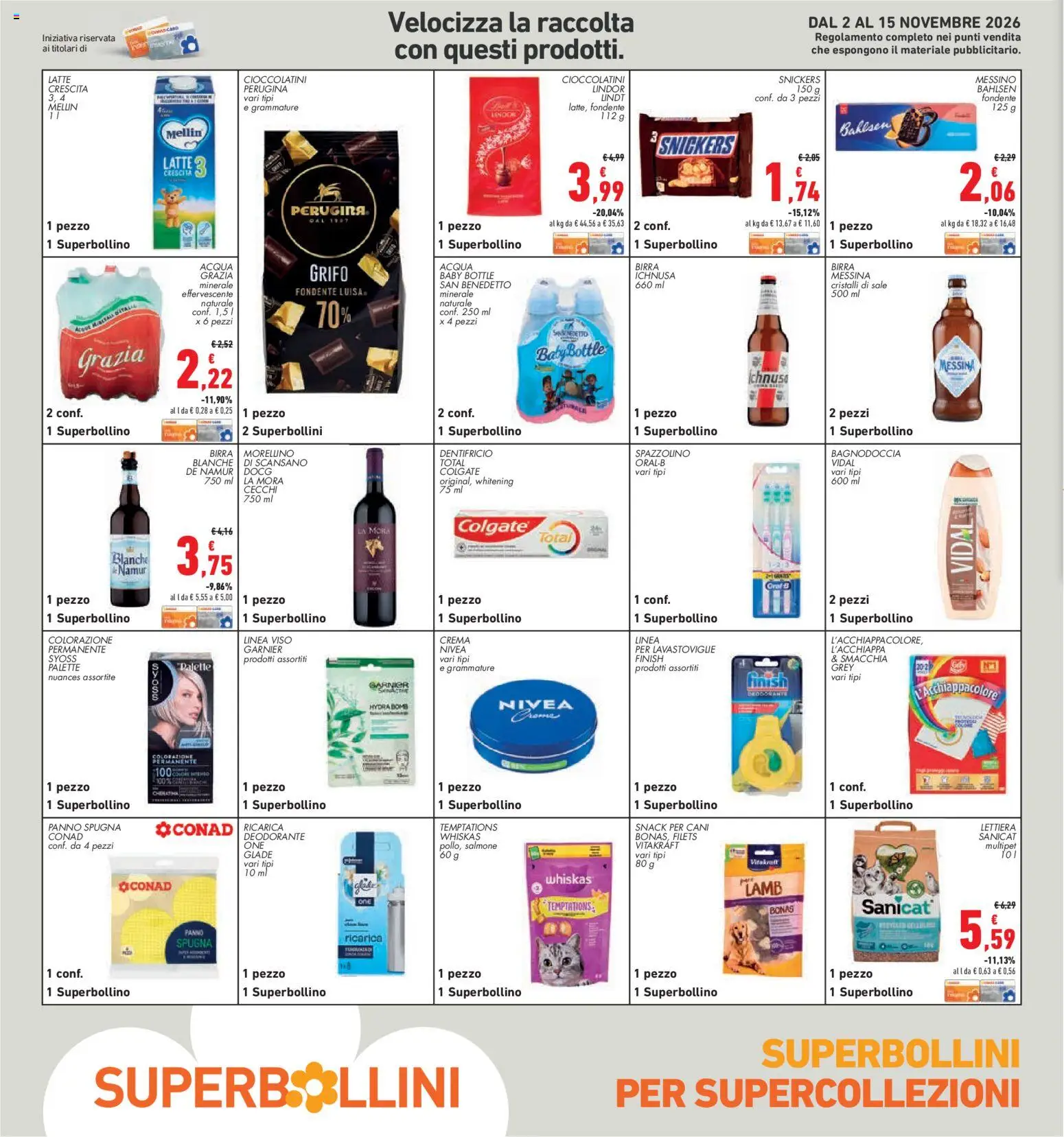 Volantino Conad del 05/11/2026 | Pagina: 34 | Prodotti: Deodorante, Birra, Birra messina, Birra Ichnusa