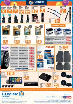 Pré-visualização E.Leclerc folheto Aniversário Bazar Lamego válido de 15/10/2026 | Página: 24 | Produtos: Suspensão, Lâmpadas, Limpa vidros, Óleo