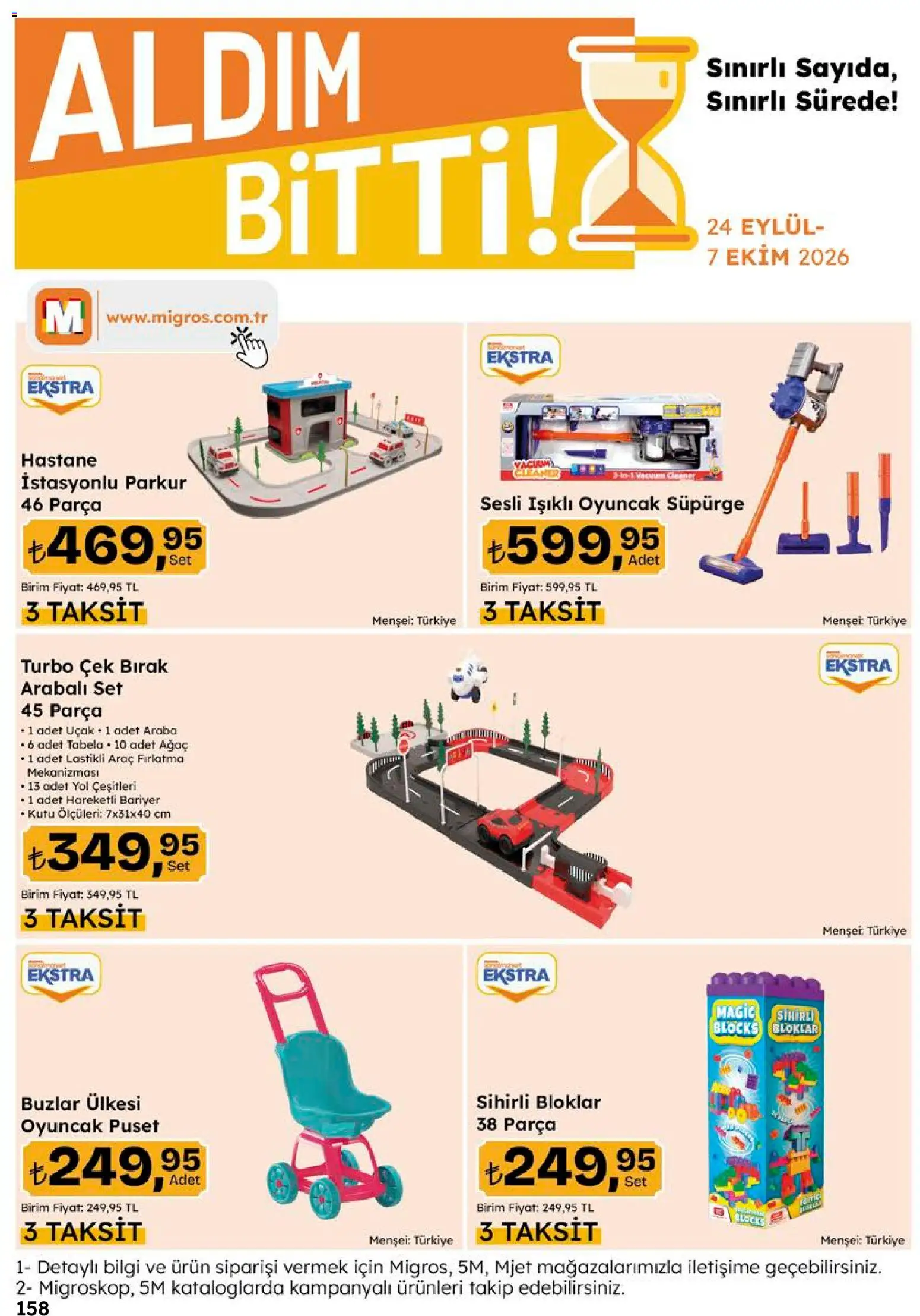 Migros Katalog - 5M Migroskop Dijital - 05 Ekim 2026 tarihinden itibaren geçerlidir | Sayfa: 158 | Ürünler: Oyuncak, Kutu