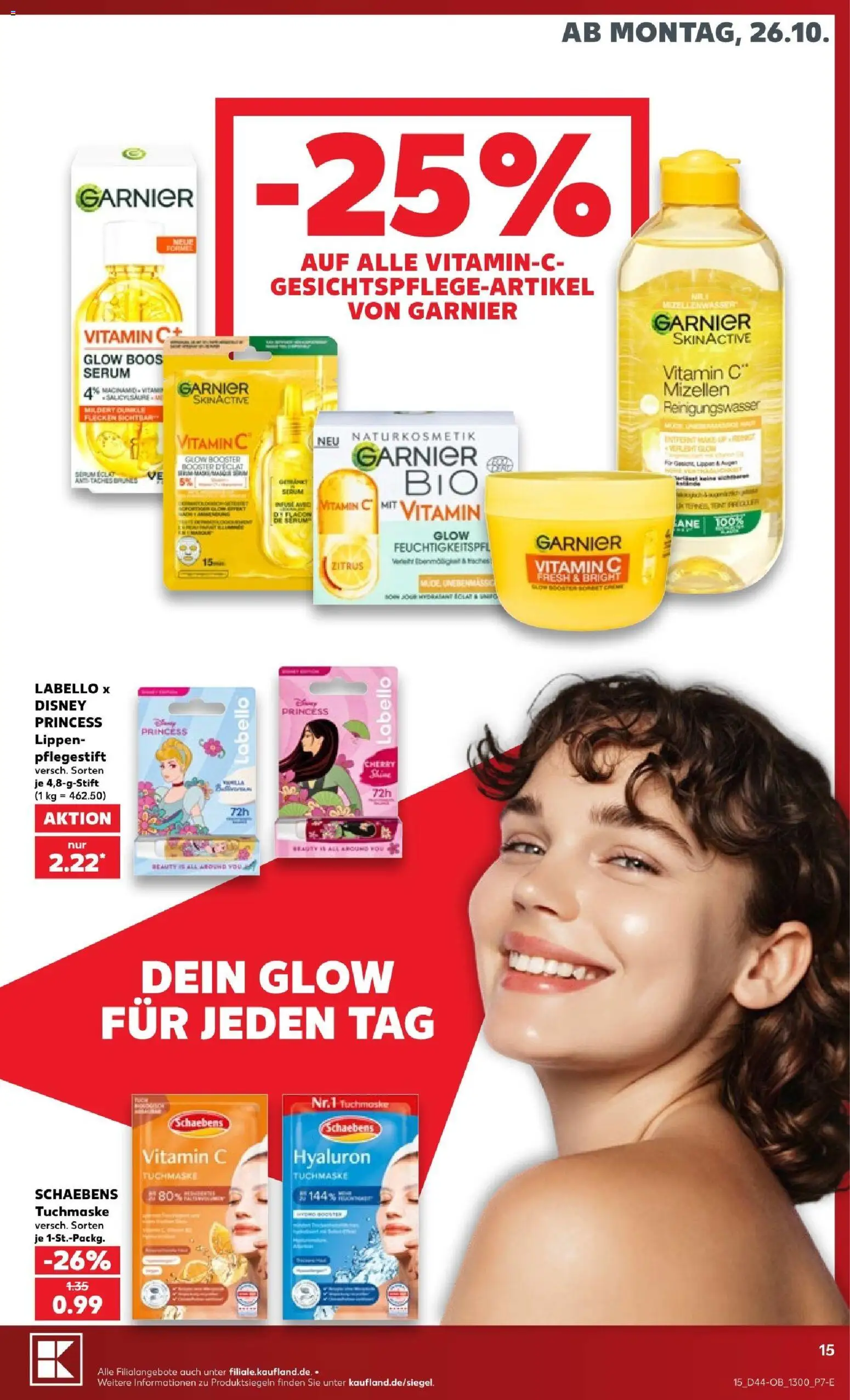 Kaufland Prospekt Leipzig – gültig ab 26.10.2026 | Seite: 15 | Produkte: Mizellenwasser, Serum, Tuchmaske