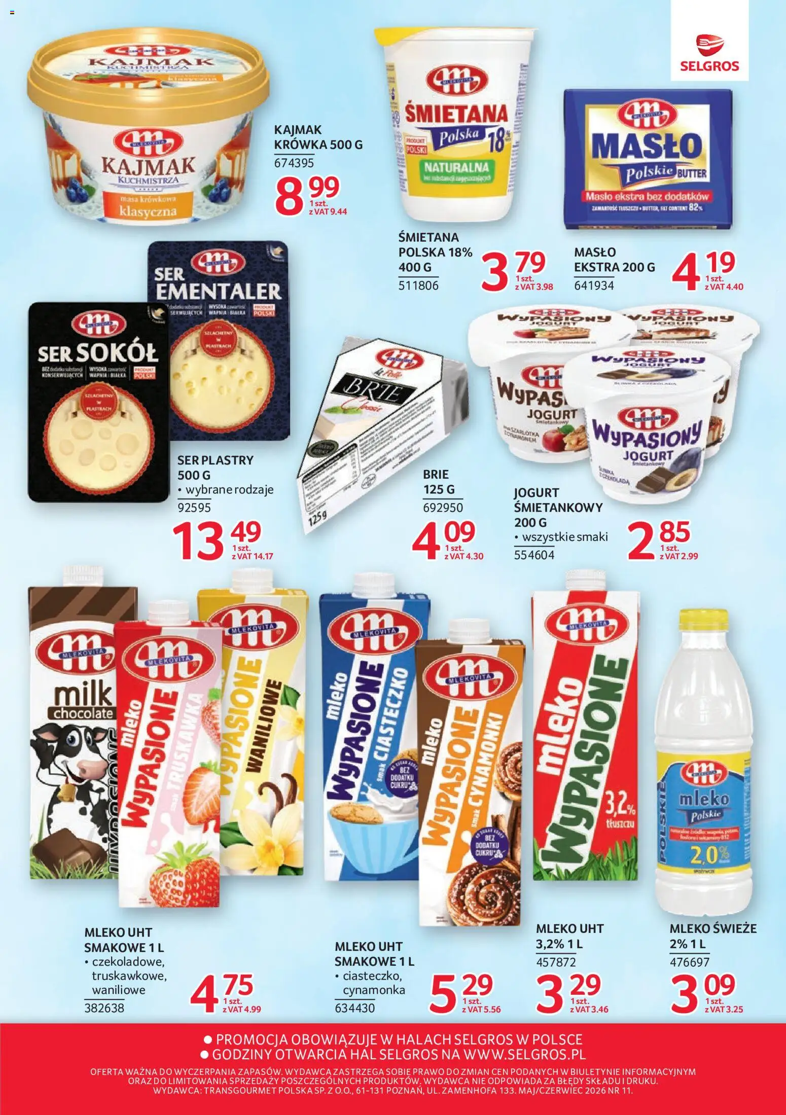 Selgros cash&carry gazetka - Markowe produkty od 21.05.2026 | Strona: 3 | Produkty: Krowka, Mleko, Masło, Śmietana