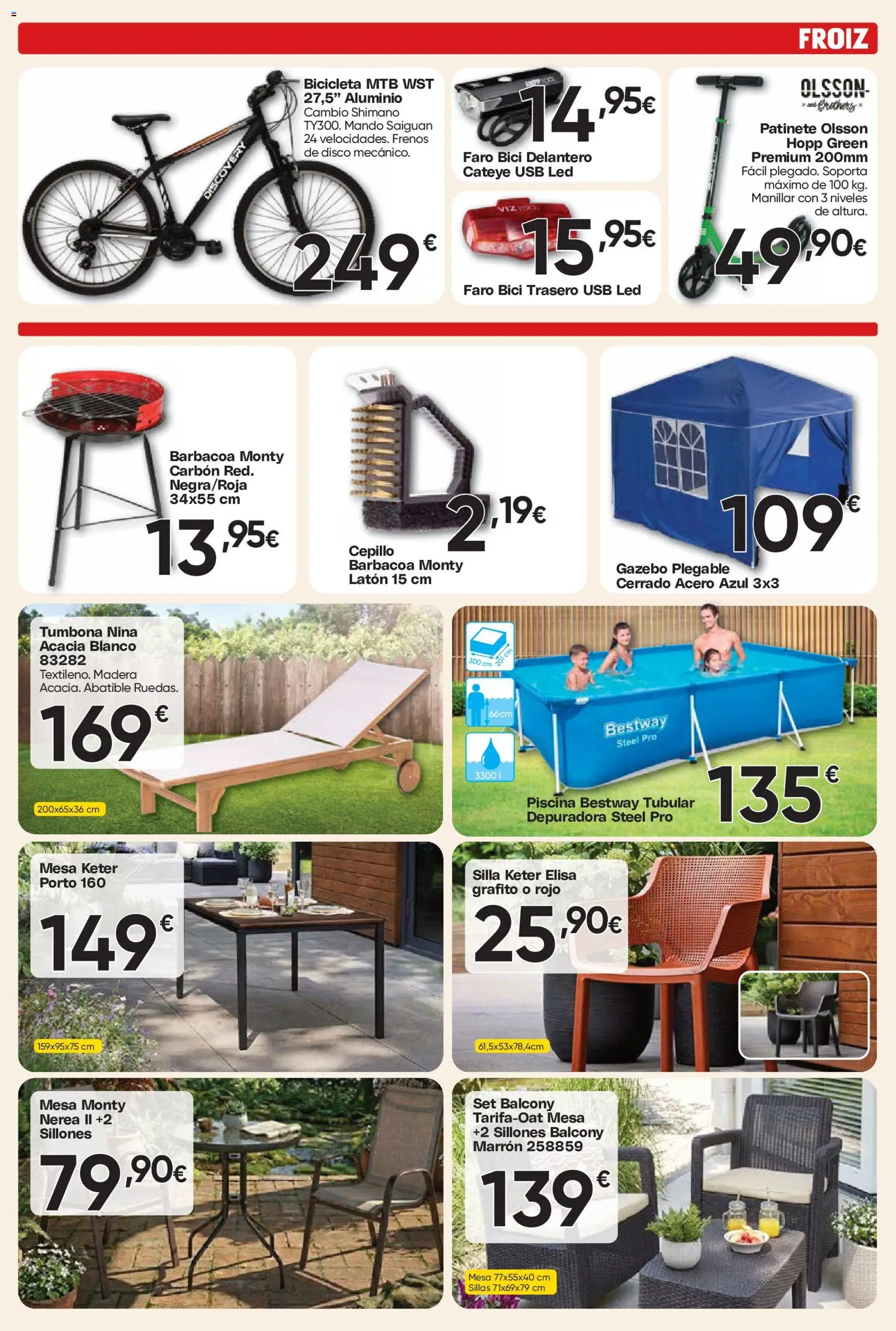 Froiz - Folleto Hiper │ válido desde el 25/06/2026 | Página: 11 | Productos: Bicicleta, USB, Mesa, Silla