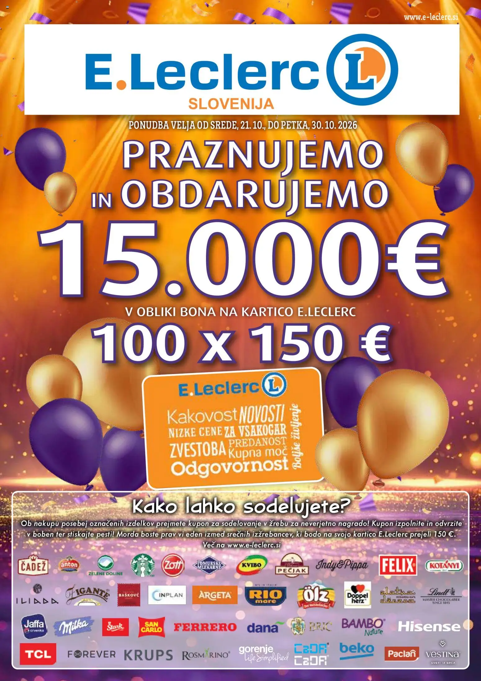 Novi E.leclerc katalog ponudbe – veljaven od 21.10.2026 | Stran: 1