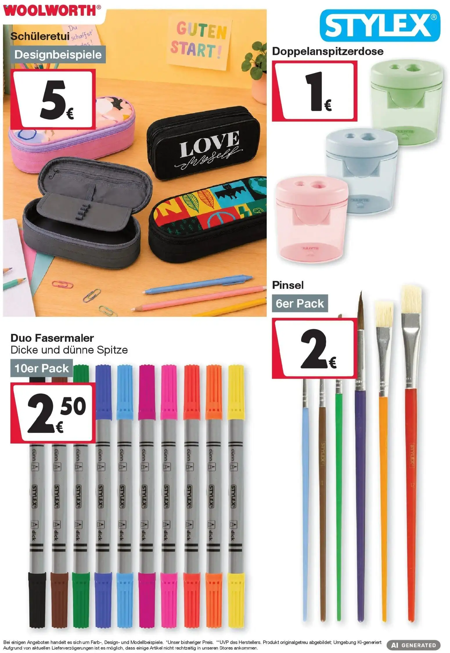 Woolworth - Woolworth: Schul'JA! von 28.08.2026 - Aktuelle Angebote | Seite: 9 | Produkte: Pinsel