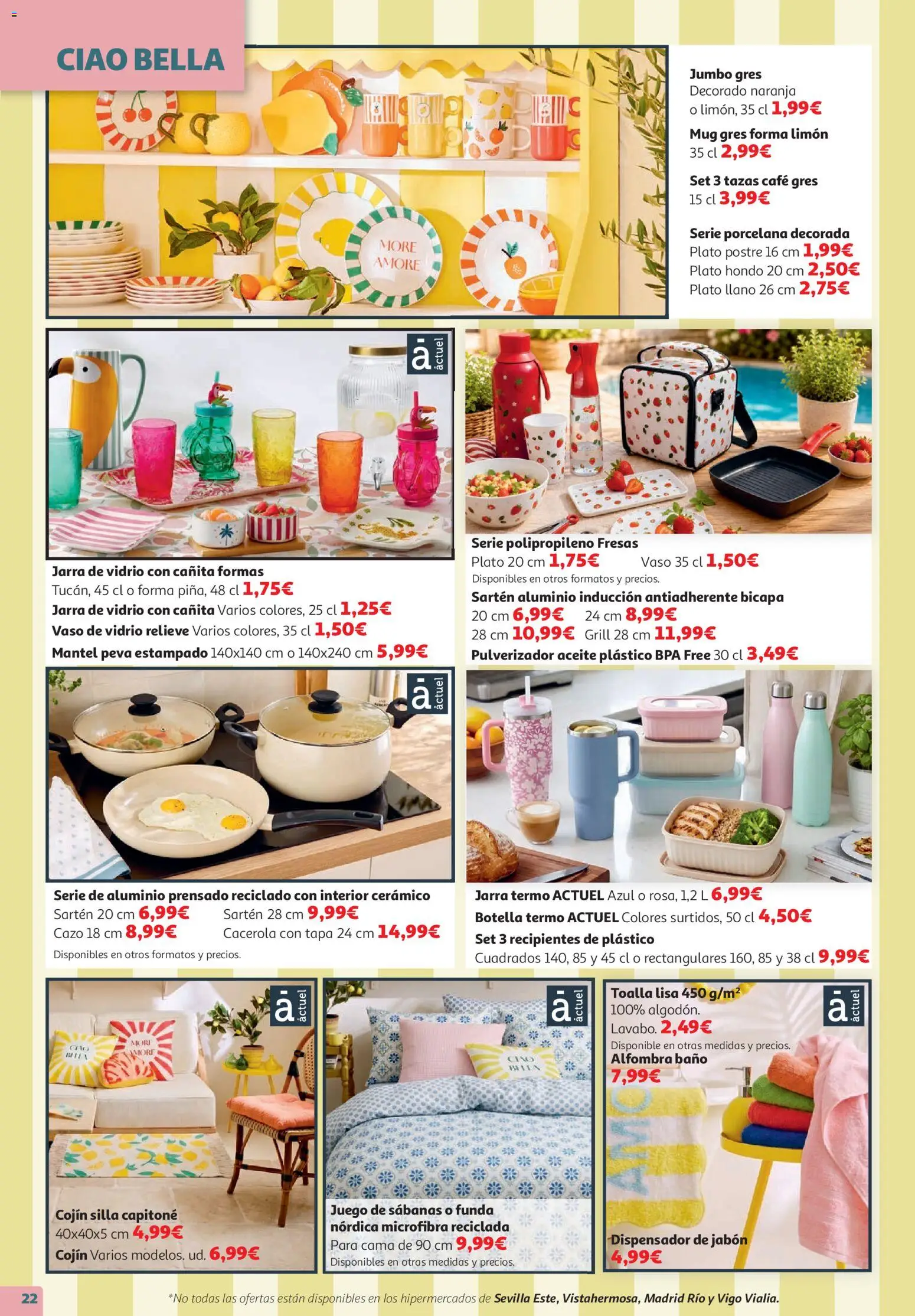 Alcampo HG Catalán Litoral │ válido desde el 15/07/2026 | Página: 22 | Productos: Aceite, Juego de sábanas, Fresas, Cojín