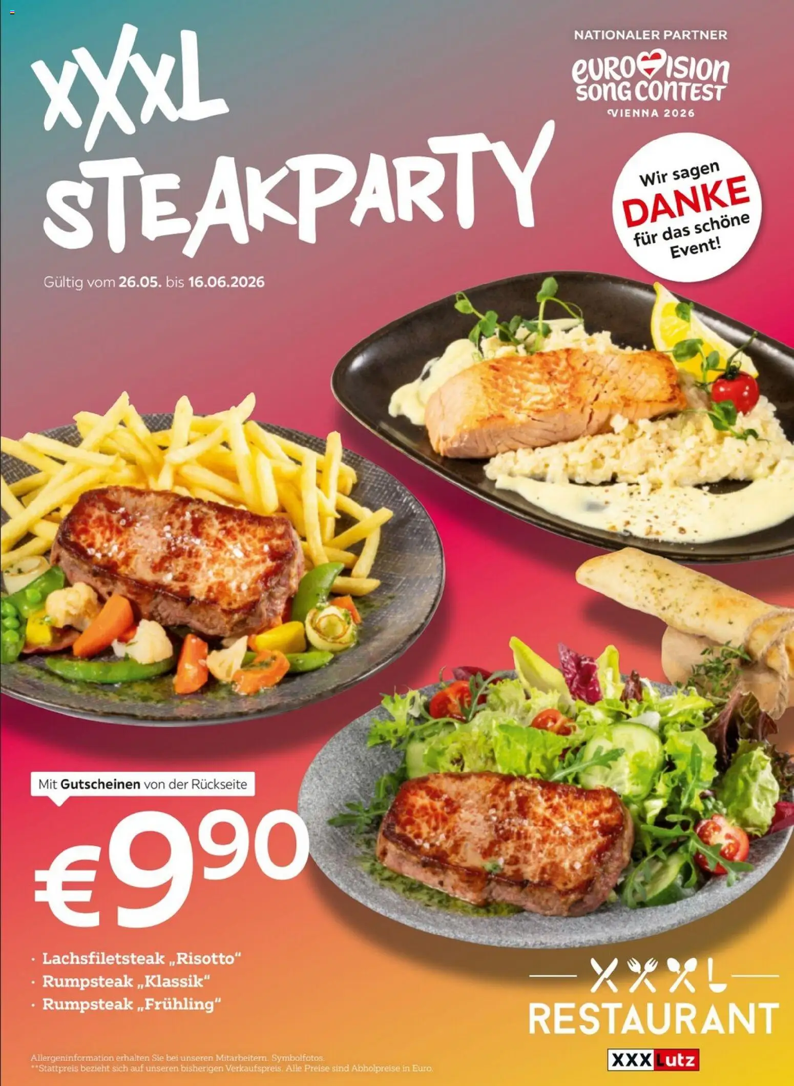 XXXLutz Steak Party gültig ab 26.05.2026 | Seite: 1