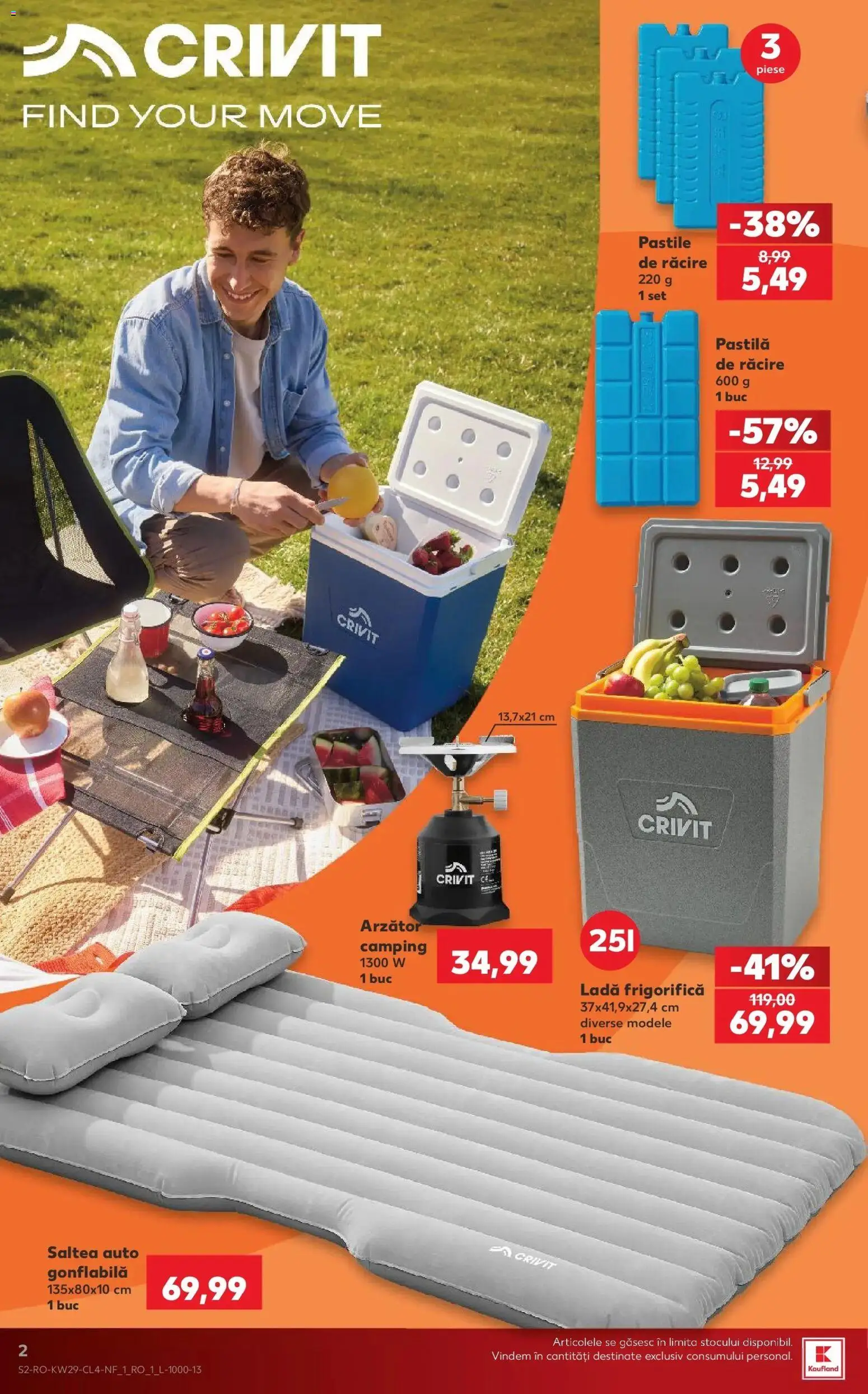 Noul catalog Kaufland – valabil de la 15.07.2026 | Pagină: 2 | Produse: Saltea, Ladă frigorifică